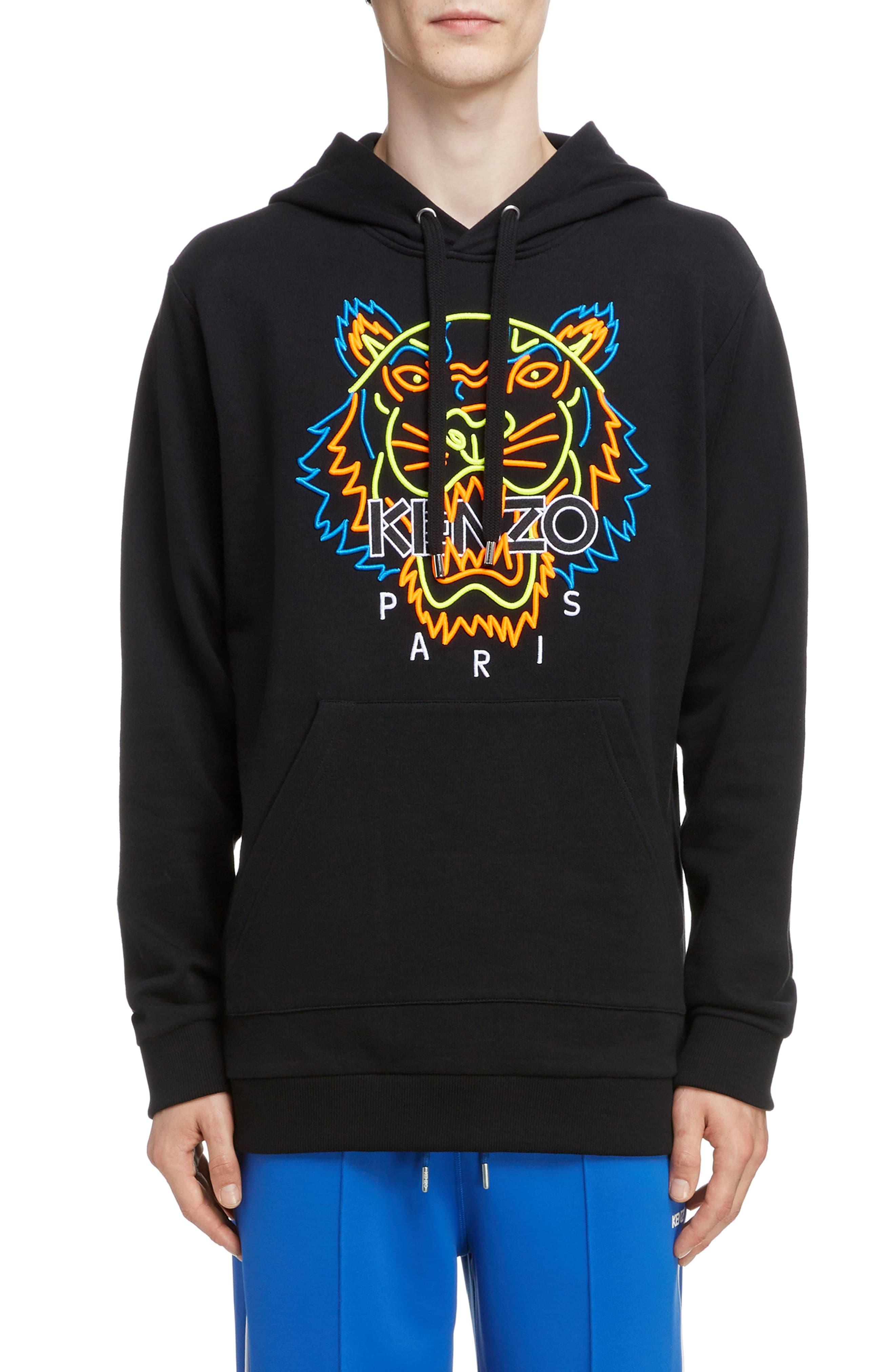 KENZO Embroidered Tiger Hoodie for Men 
