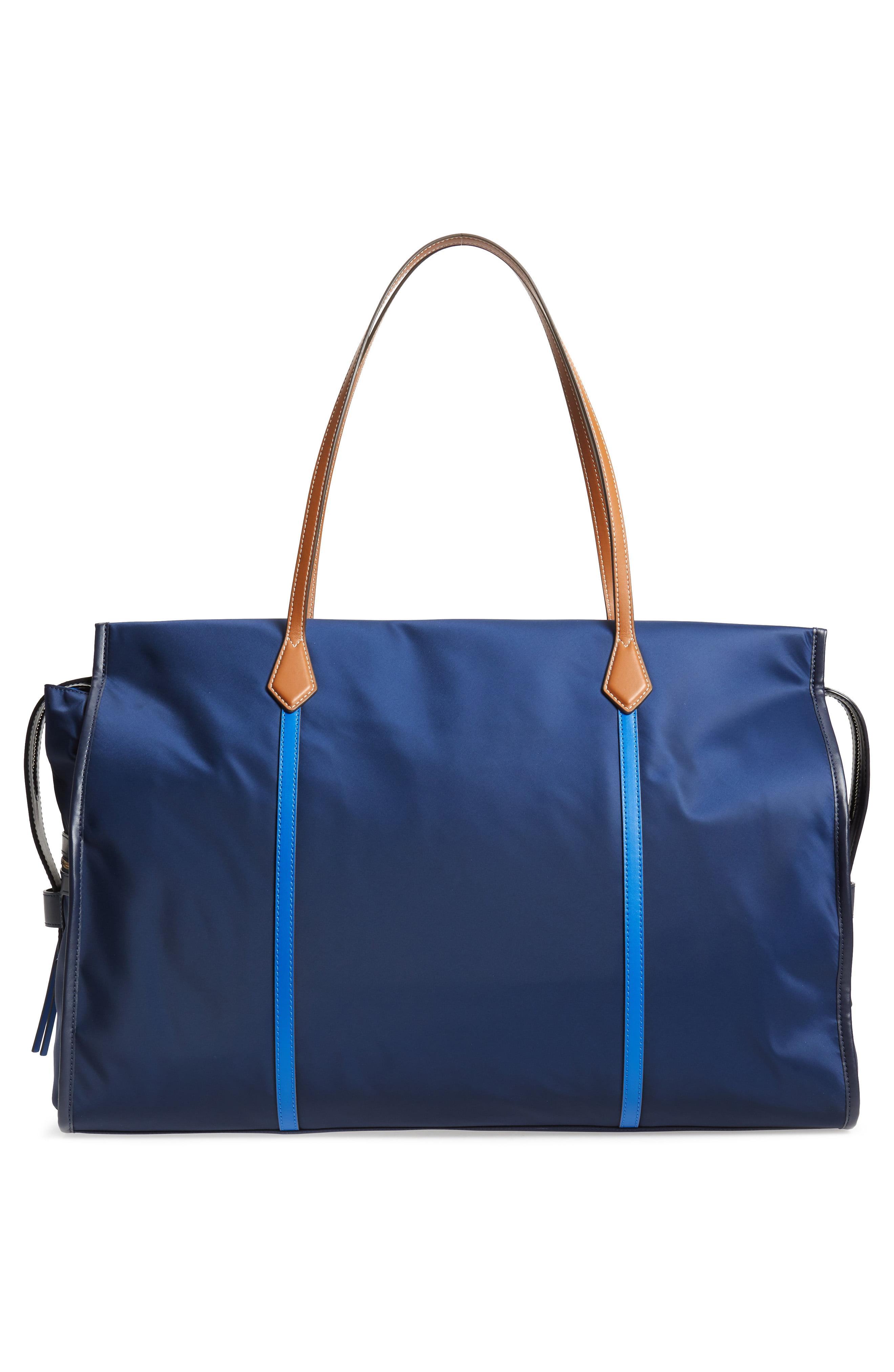 Tory Burch Perry Nylon Weekender in Blue | Lyst