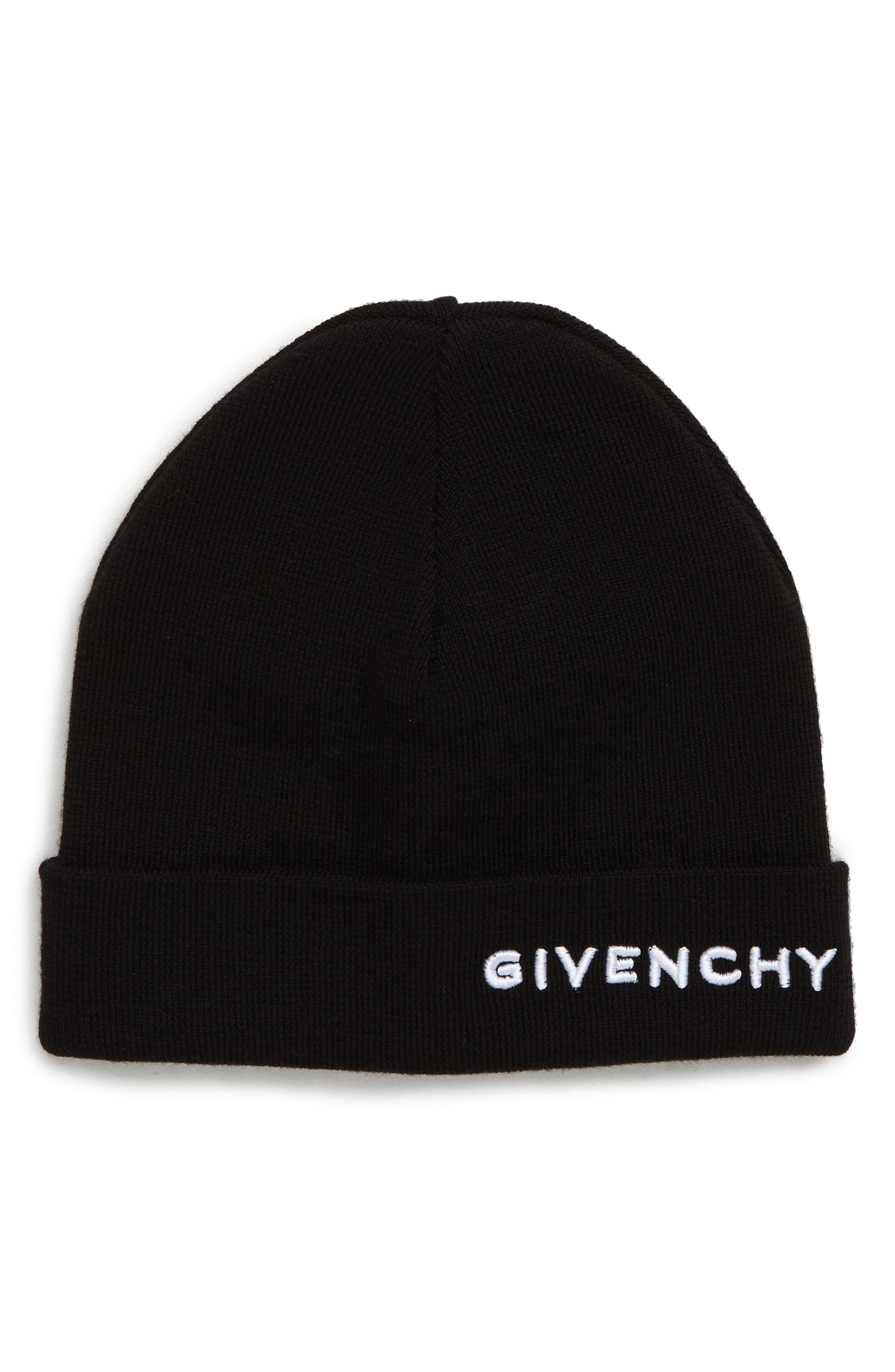Givenchy Wool Embroidered Logo Beanie in Black White (Black) - Lyst