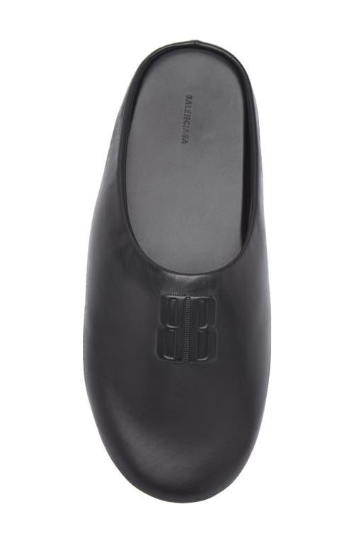 サンダル Balenciaga Black Leather Chateau Slippers 19294349_59274275_1000.jpg