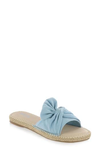 MIA Kensi  Knotted Slide Sandal  in Blue Lyst