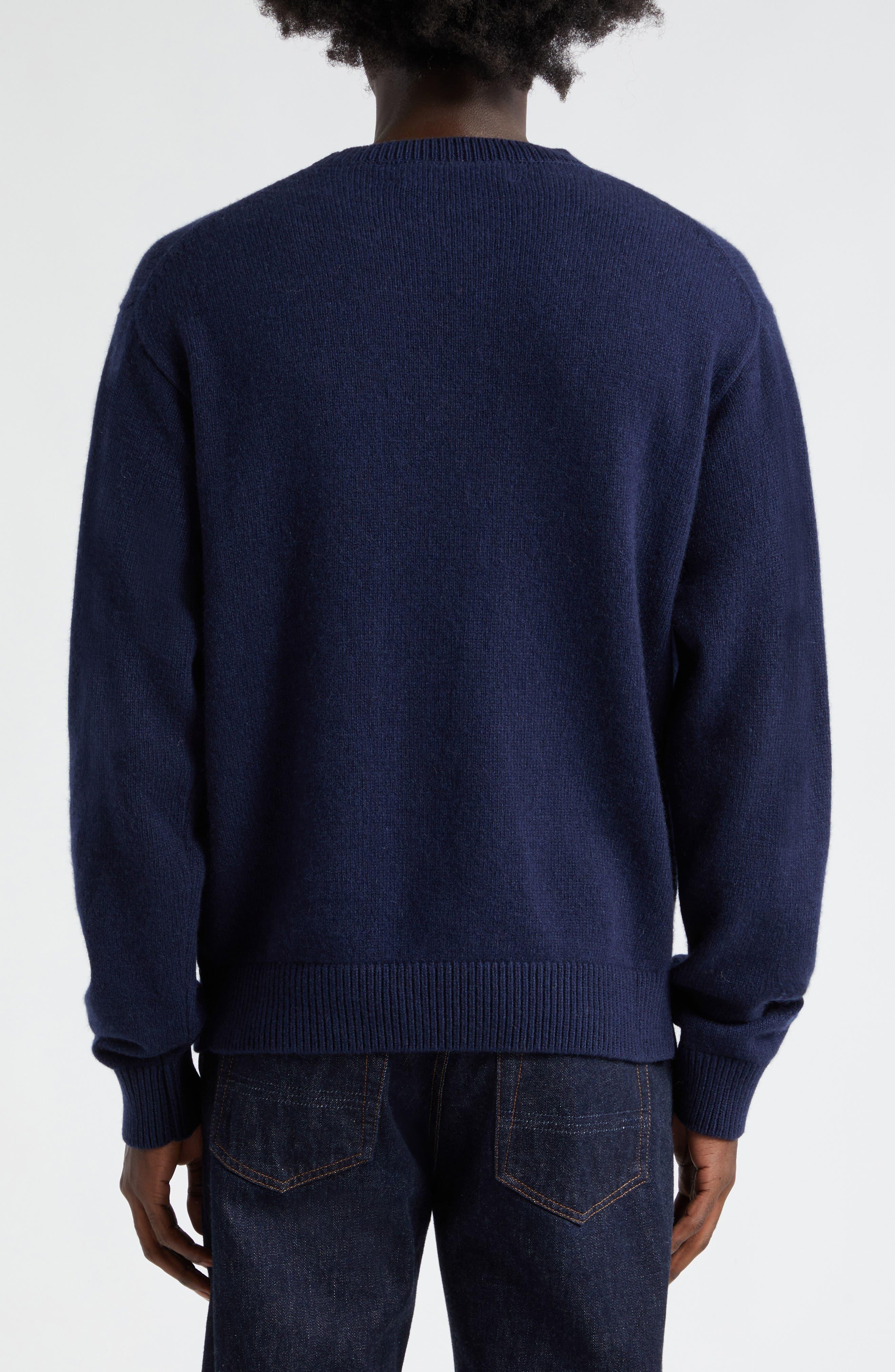 The Elder Statesman Simple Crewneck Cashmere Sweater in Blue for