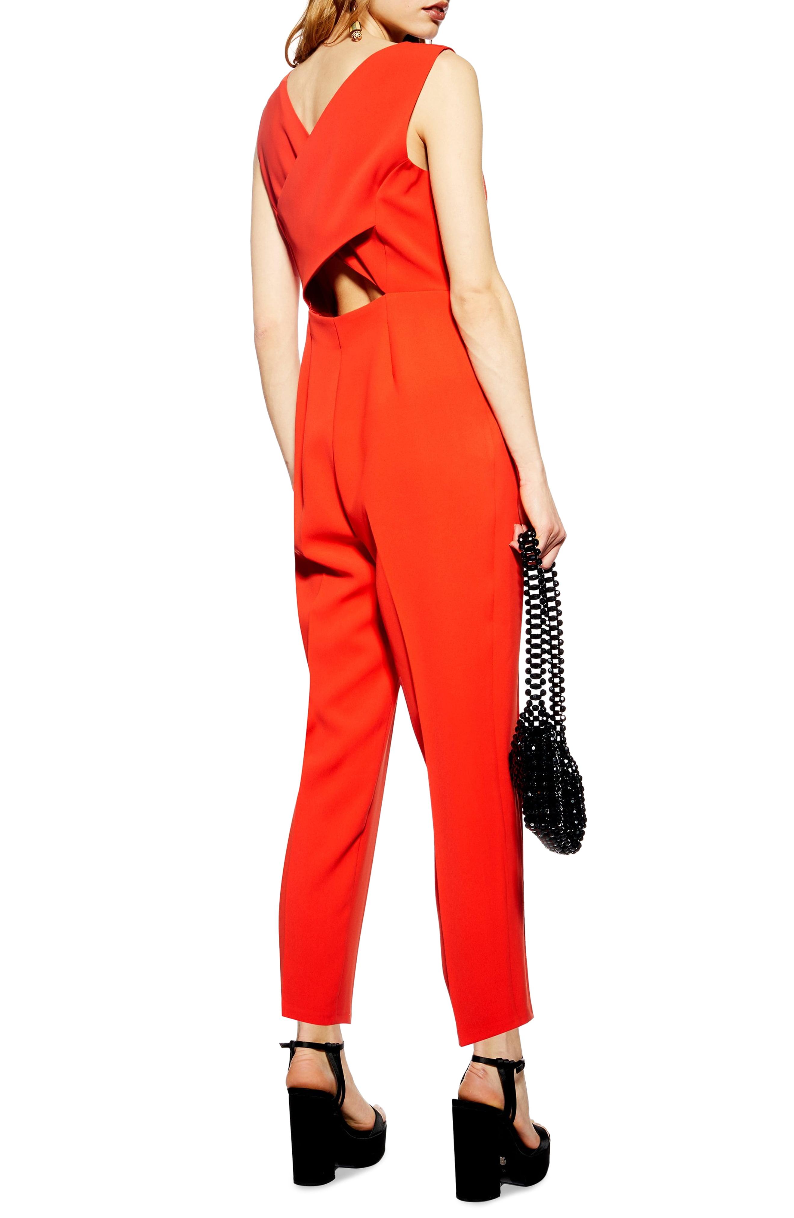 high waist buckle jumpsuit