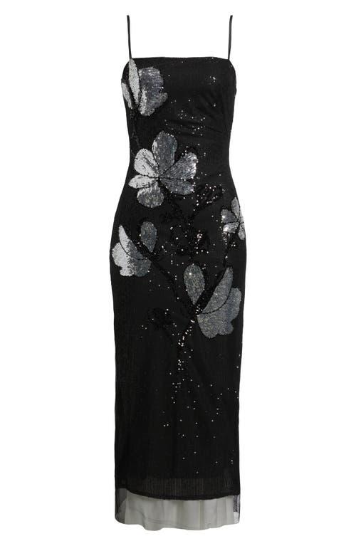 Vince Camuto Placed Sequin Floral Gown in Black | Lyst Vince Camuto Placed Sequin Floral Gown in Black | Lyst