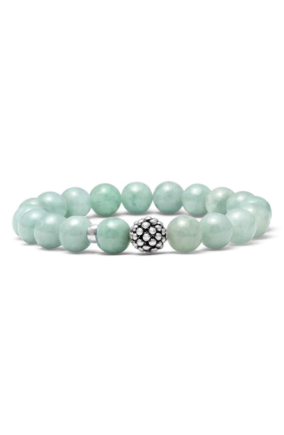 Lagos Bead Stretch Bracelet in Jade (Blue) Lyst