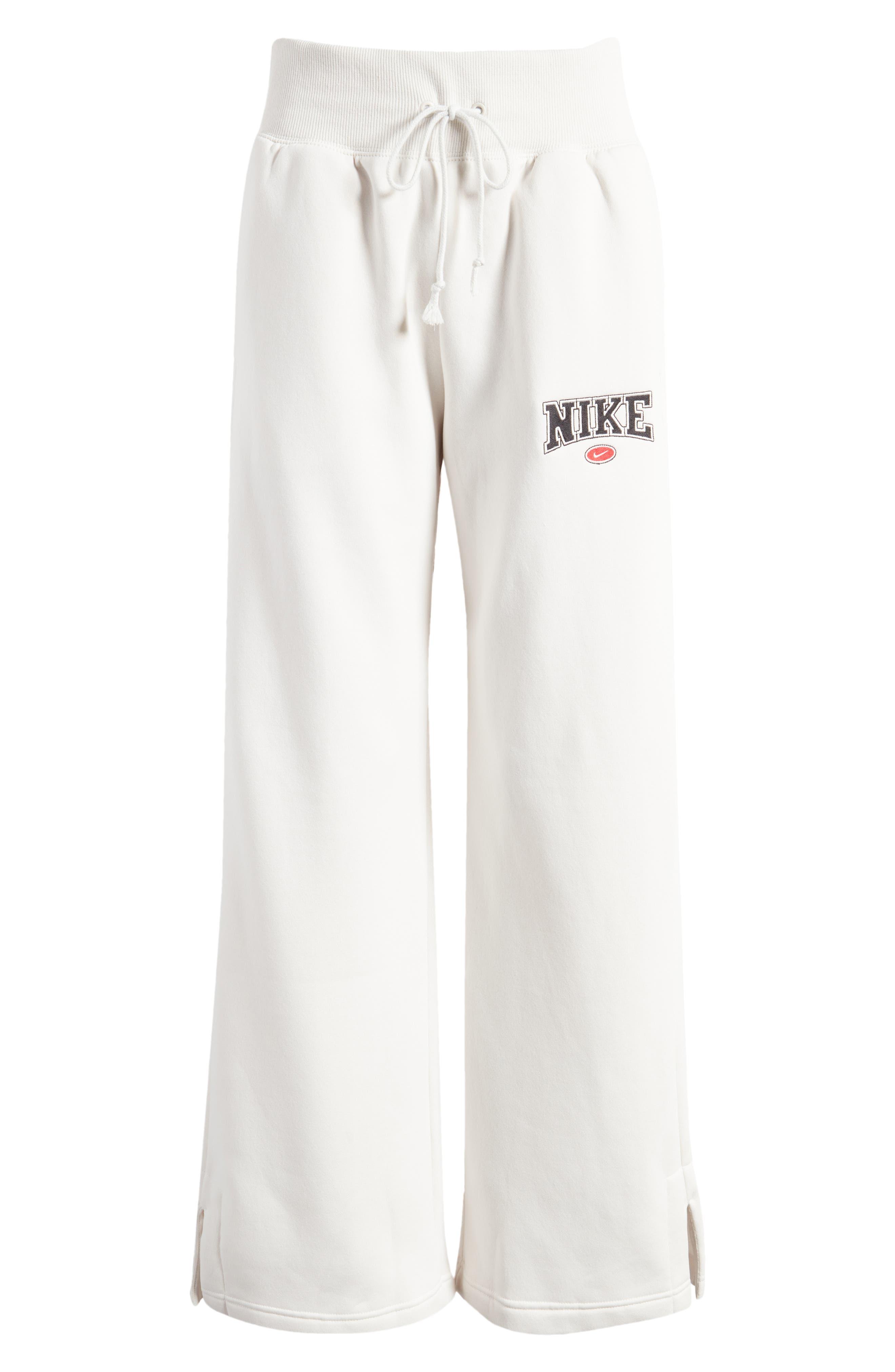Nike Sportswear Phoenix Fleece Wide Leg Sweatpants in White | Lyst