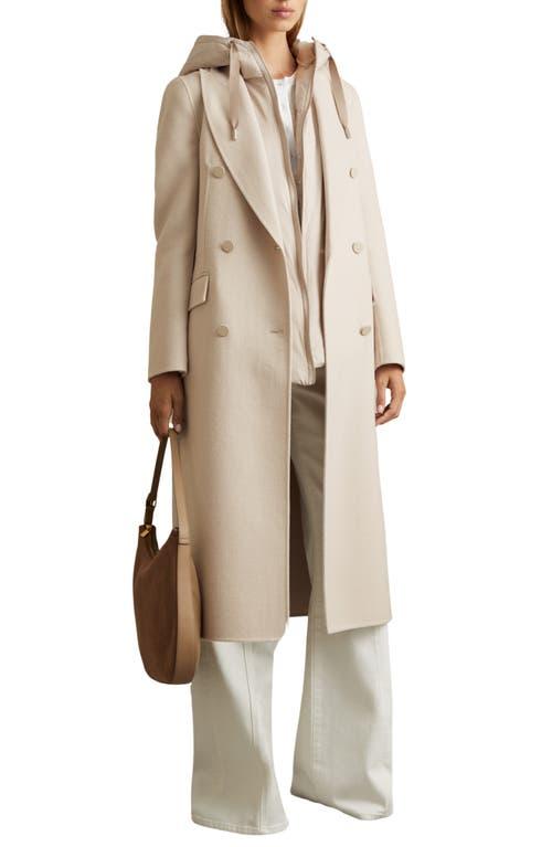 Reiss Maeve Belted Double Breasted Wool Blend Coat in