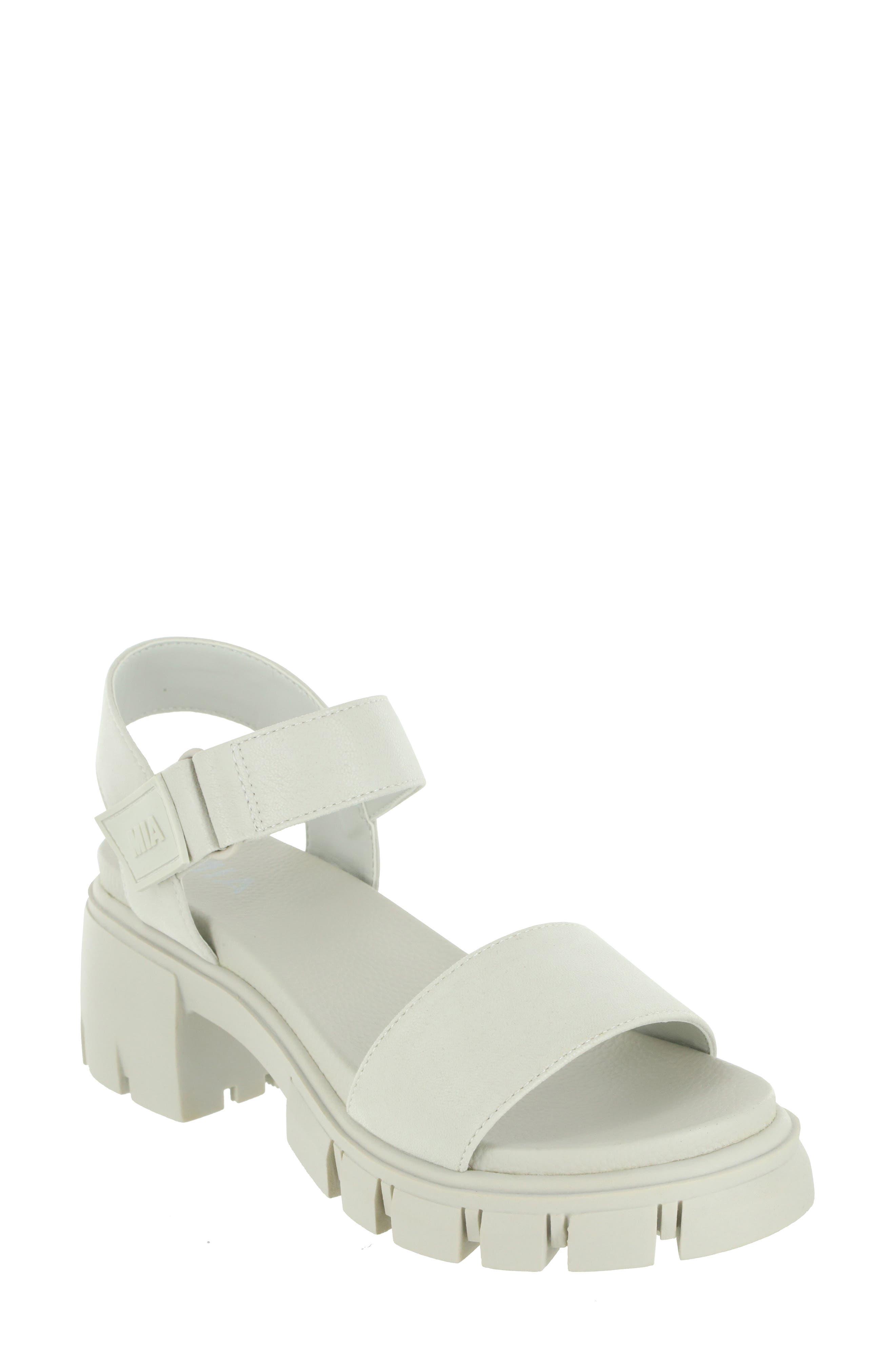 MIA Skyler Ankle Strap Sandal in White Lyst