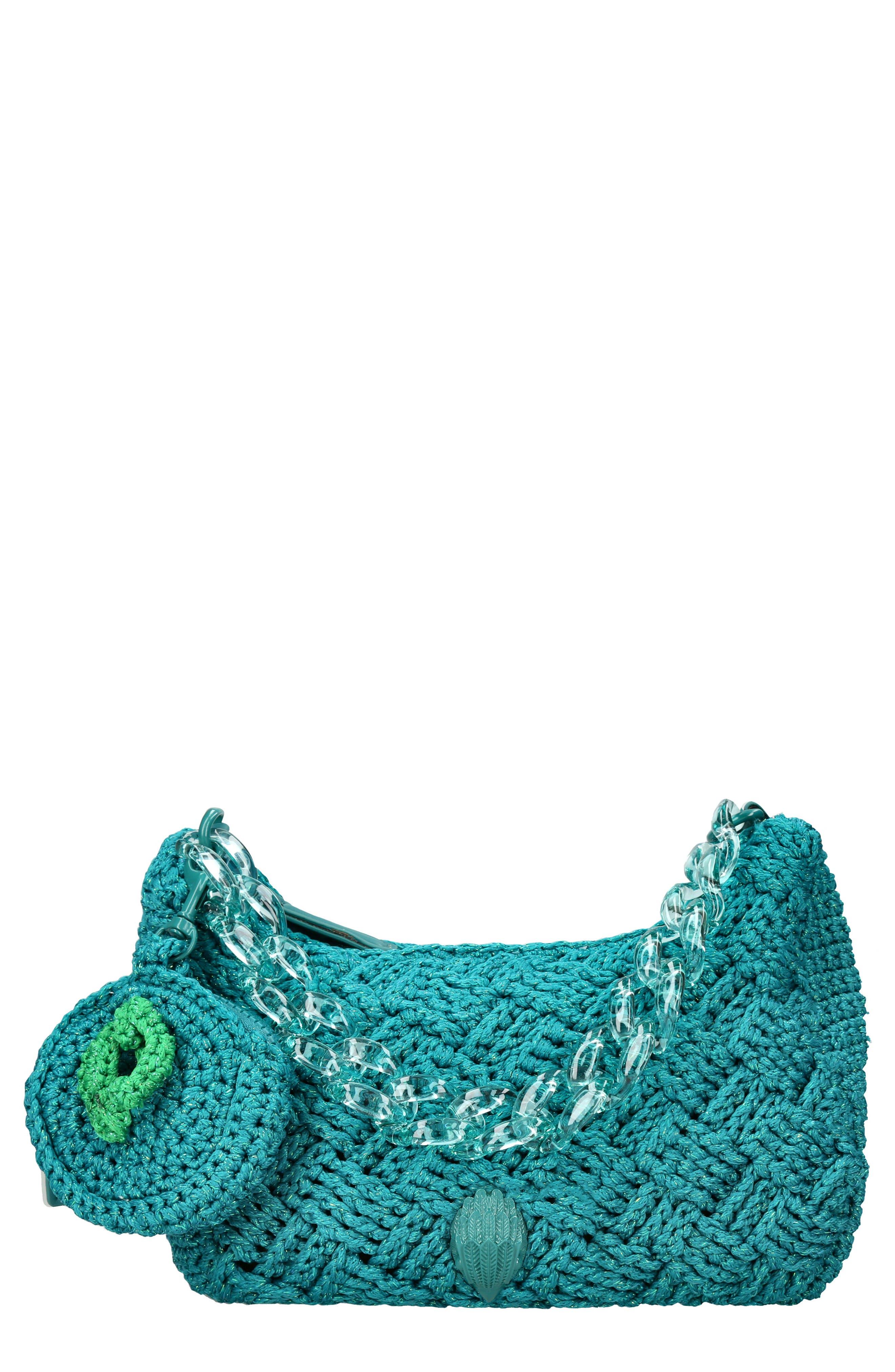 Kurt Geiger Crochet Multi Crossbody Bag in Green | Lyst