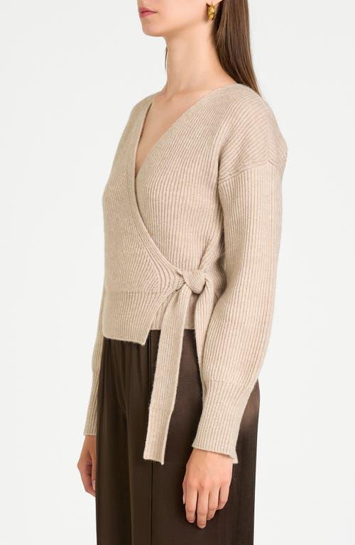 Wayf Terri Boucle Rib Wrap Sweater Lyst