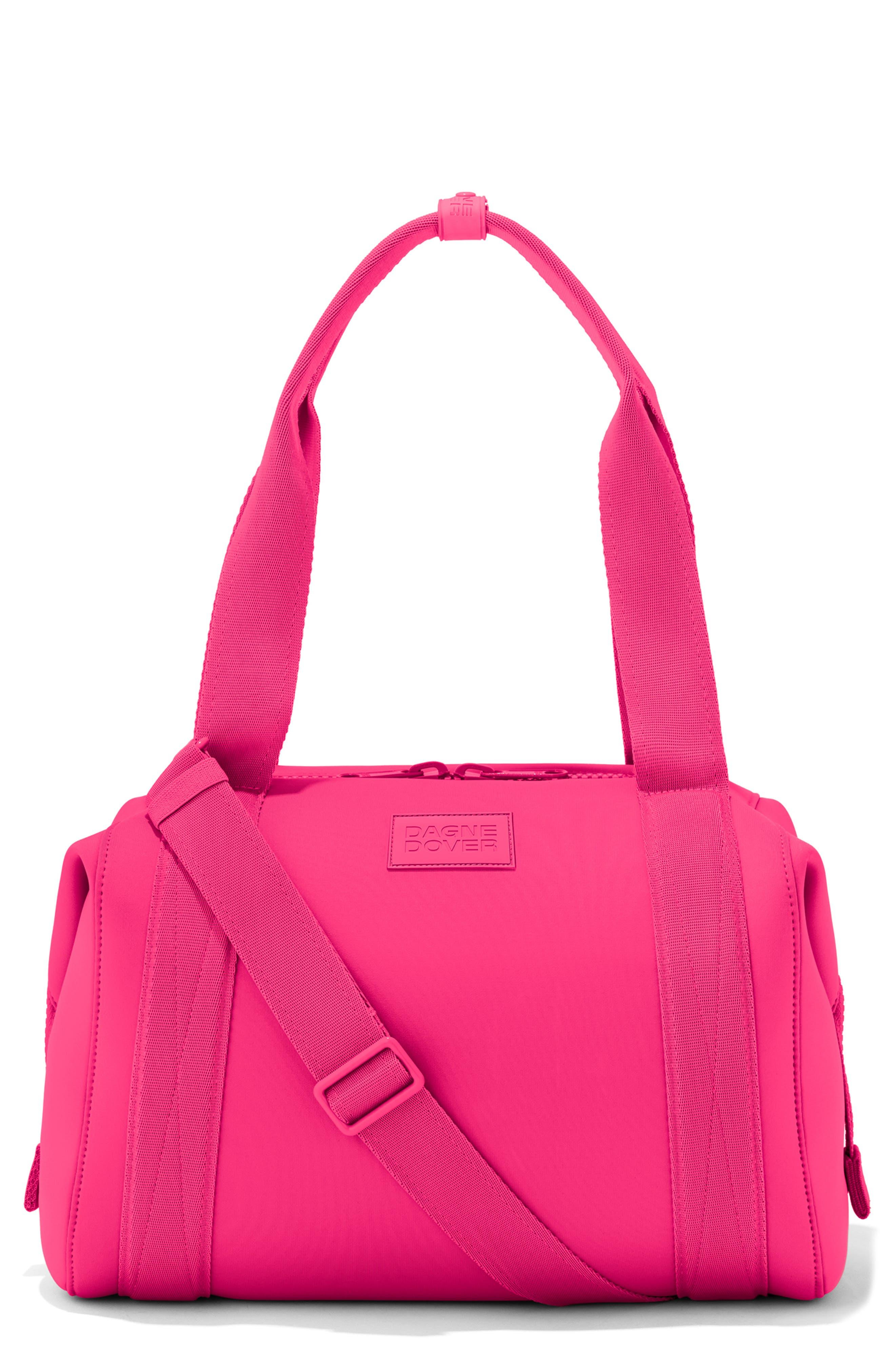 Dagne Dover Medium Landon Neoprene Carryall Duffle Bag In Pinkish