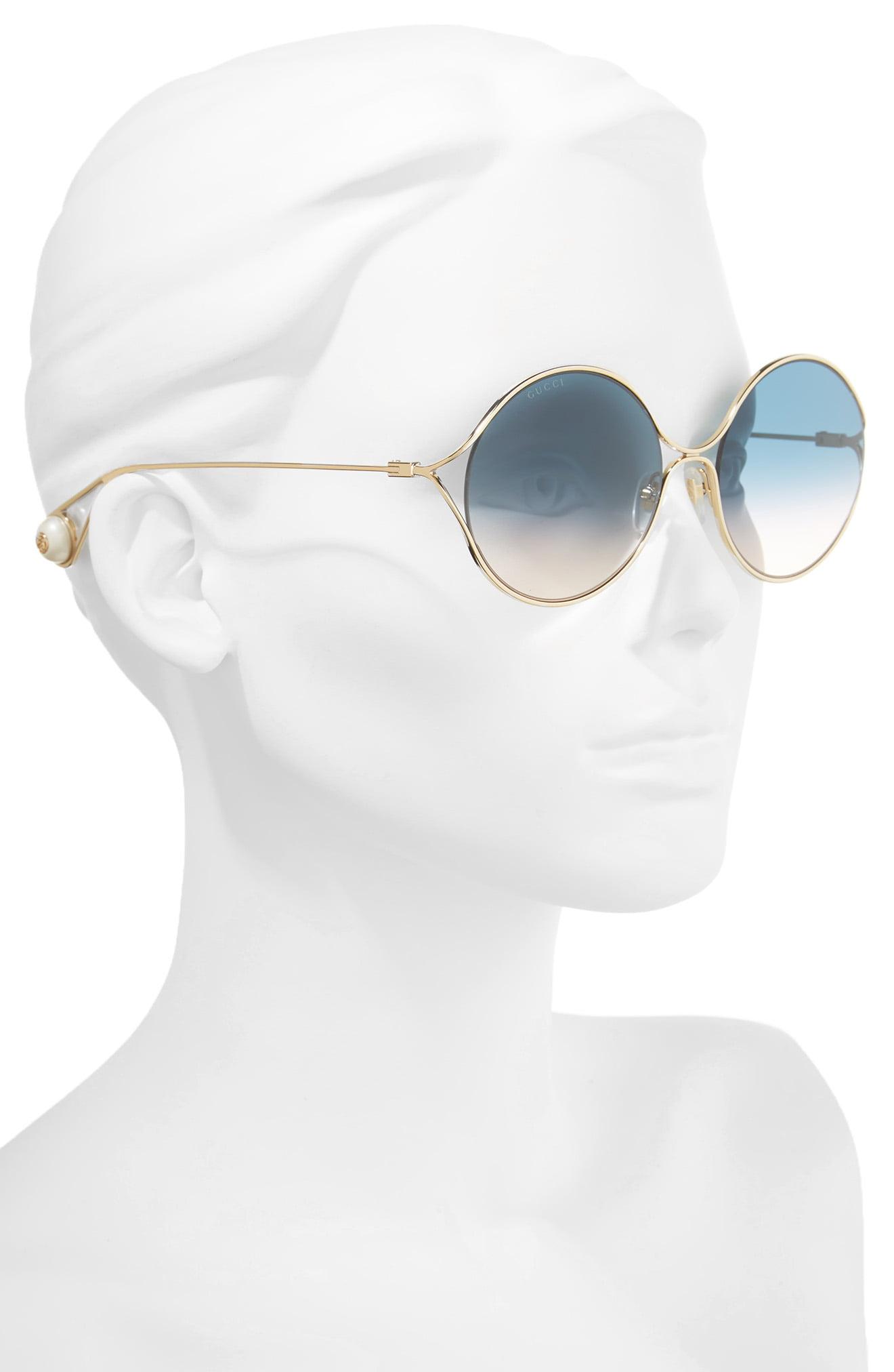 gucci 58mm round sunglasses