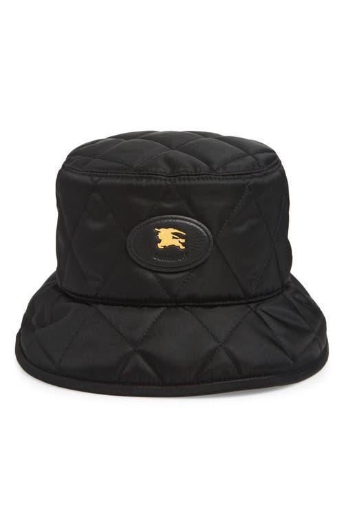 Burberry Black Bucket Hat with Gold Tag 0400022901762_BLACK?wid=600&  main image 4