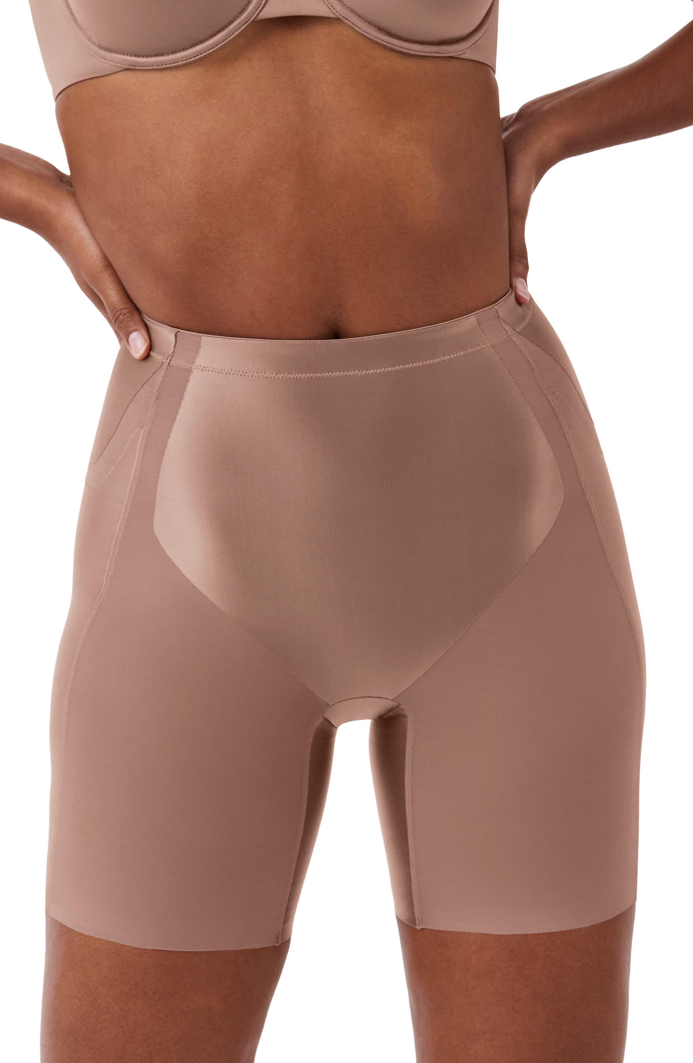 Spanx Spanx Booty Lifting Mid-thigh Shorts in Brown