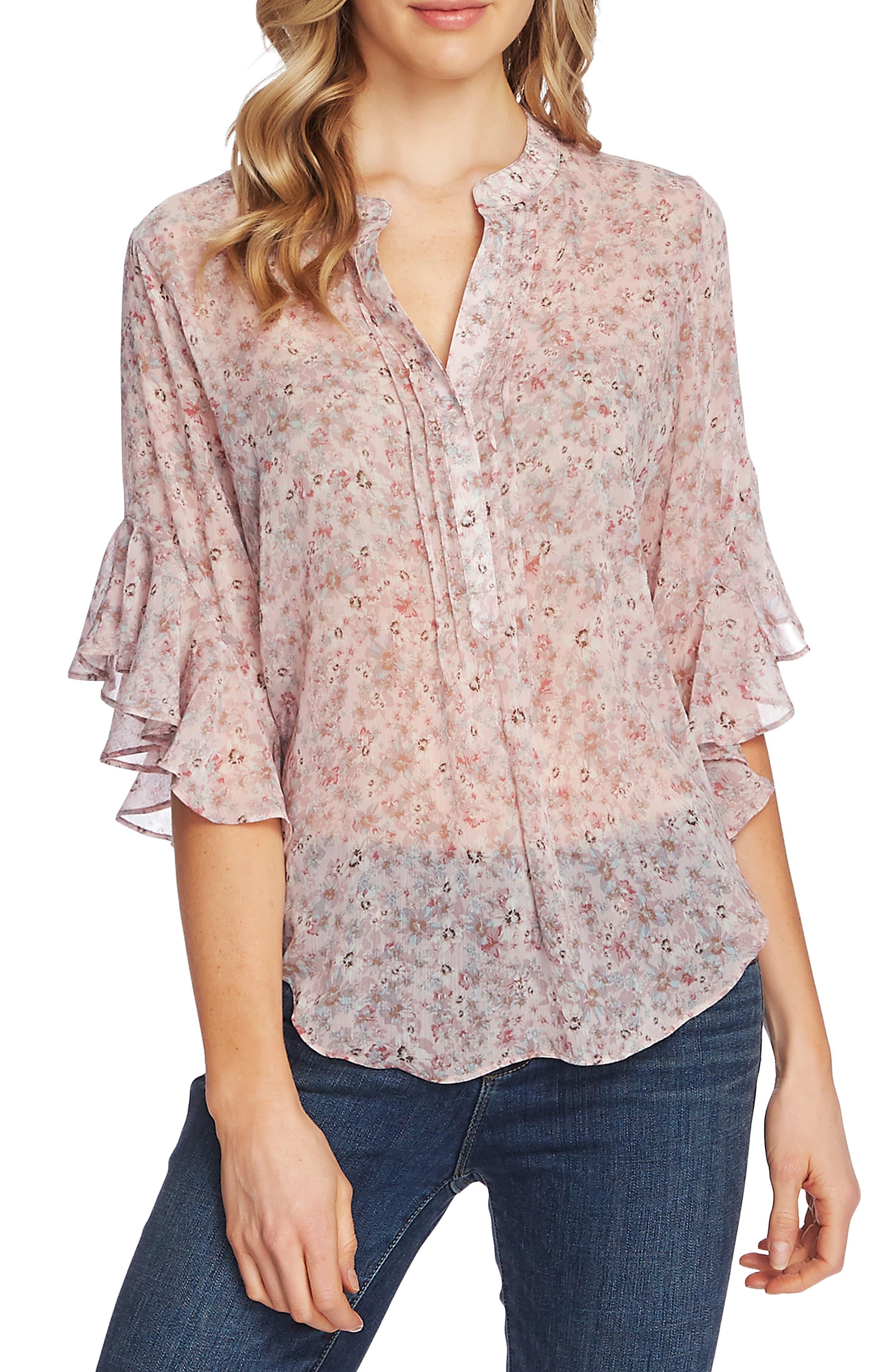 vince camuto flutter sleeve top
