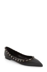 black rockstud flats