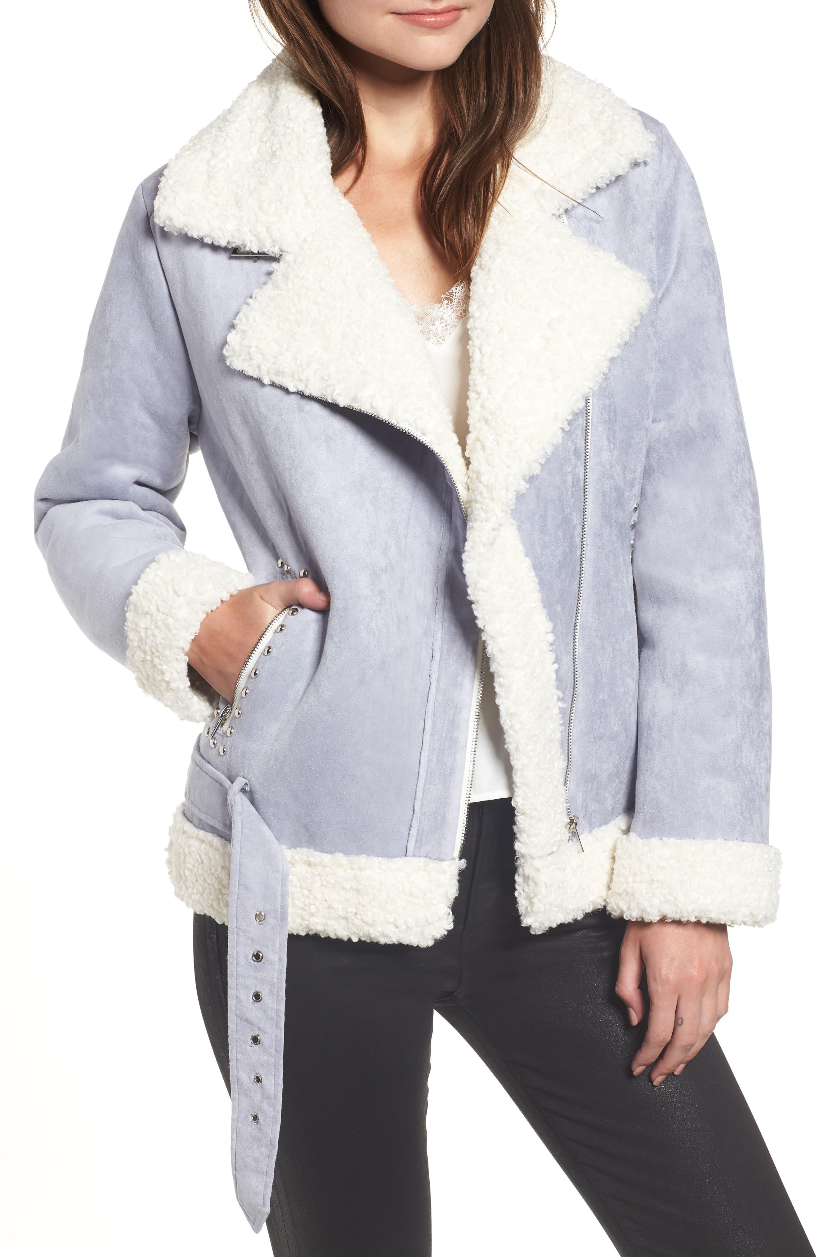 Endless Rose Faux Shearling Jacket - Lyst
