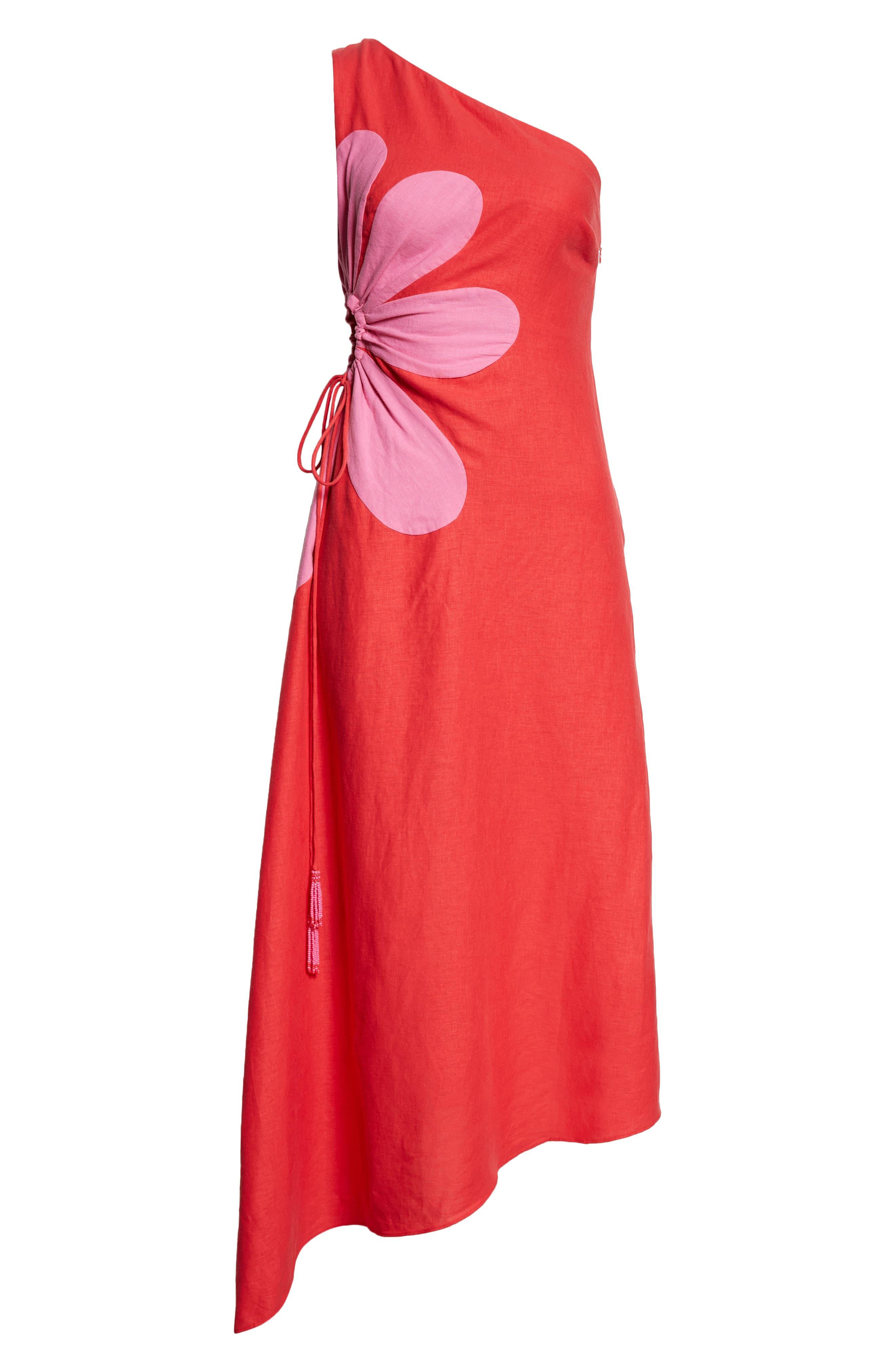 open lace back dress Pink Anthurium Flowers Slip Maxi Dress – FARM Rio