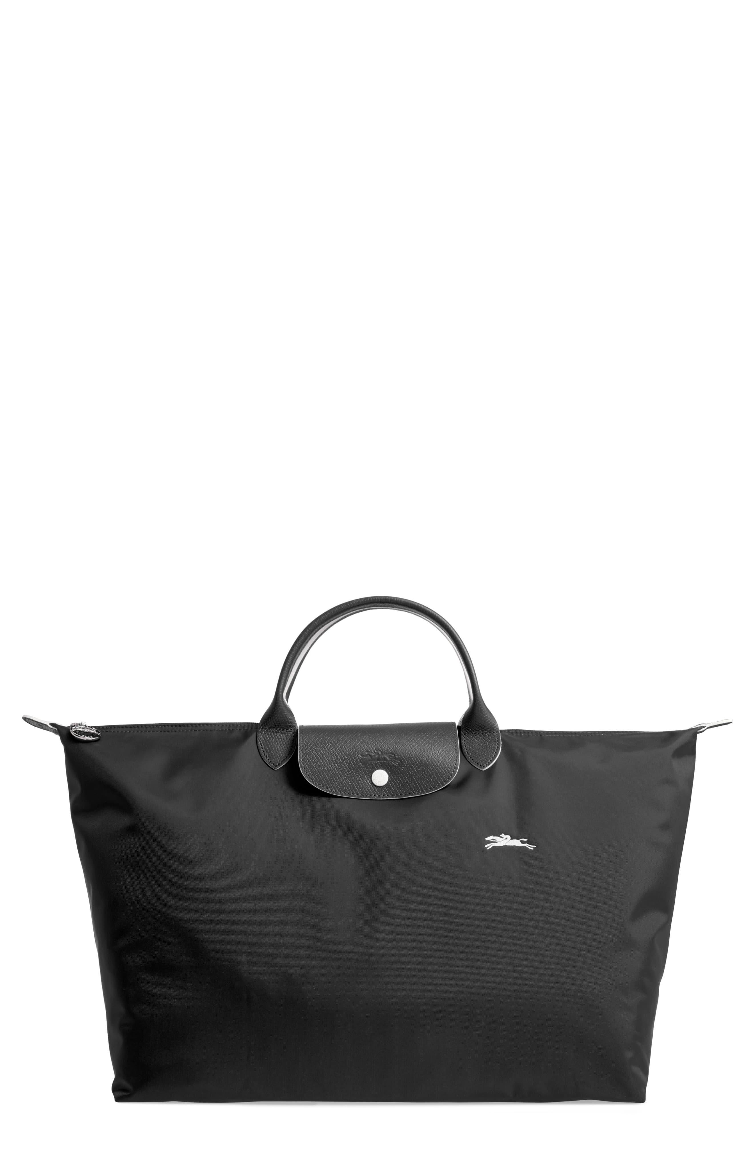 all black le pliage longchamp