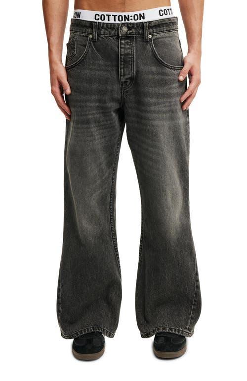 Cotton On Baggy Bootcut Jean in Black for Men Lyst