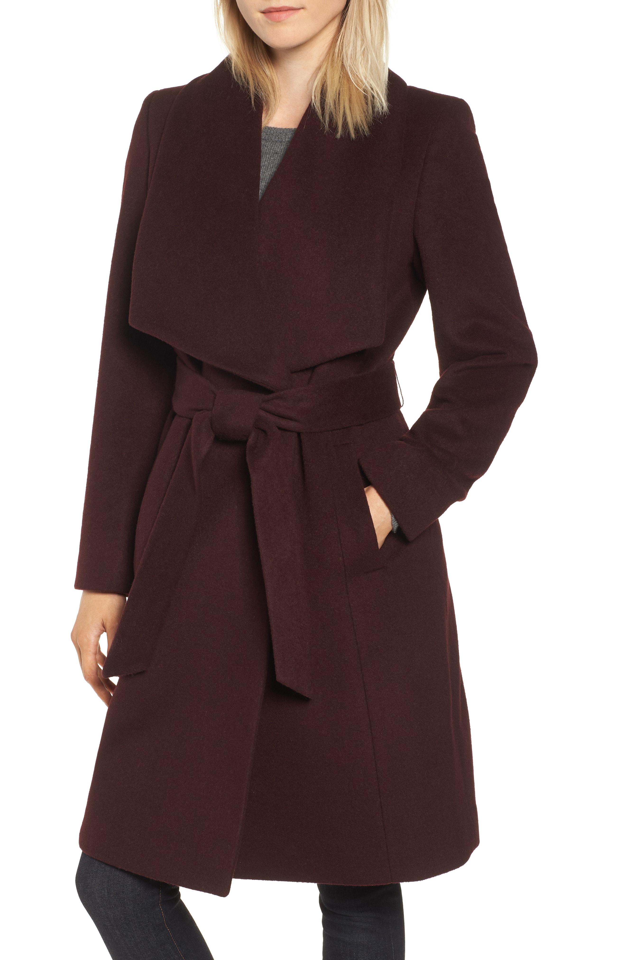 cole haan wool wrap coat