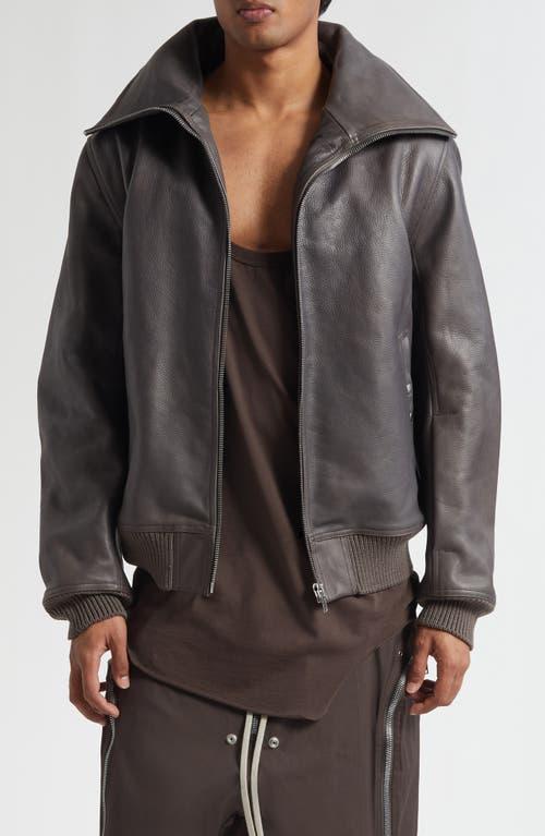お*す様 Rick Owens Leather Bomber Jacket Rick Owens Leather bomber jacket - Black - Men | RU17S9775LN09