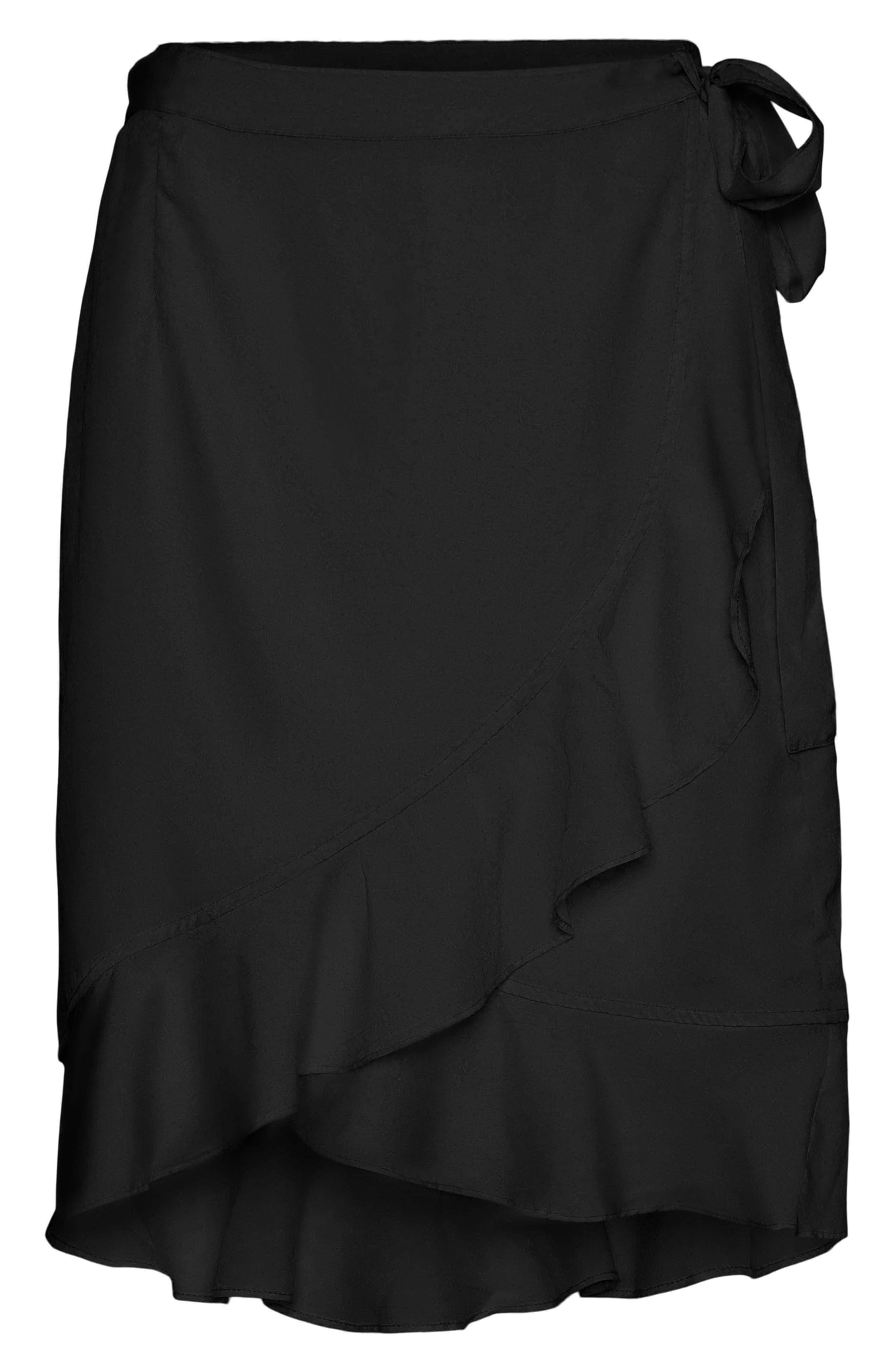 Alle sammen Grundlægger Drivkraft Vero Moda Curve Henna Recycled Polyester Wrap Skirt in Black | Lyst