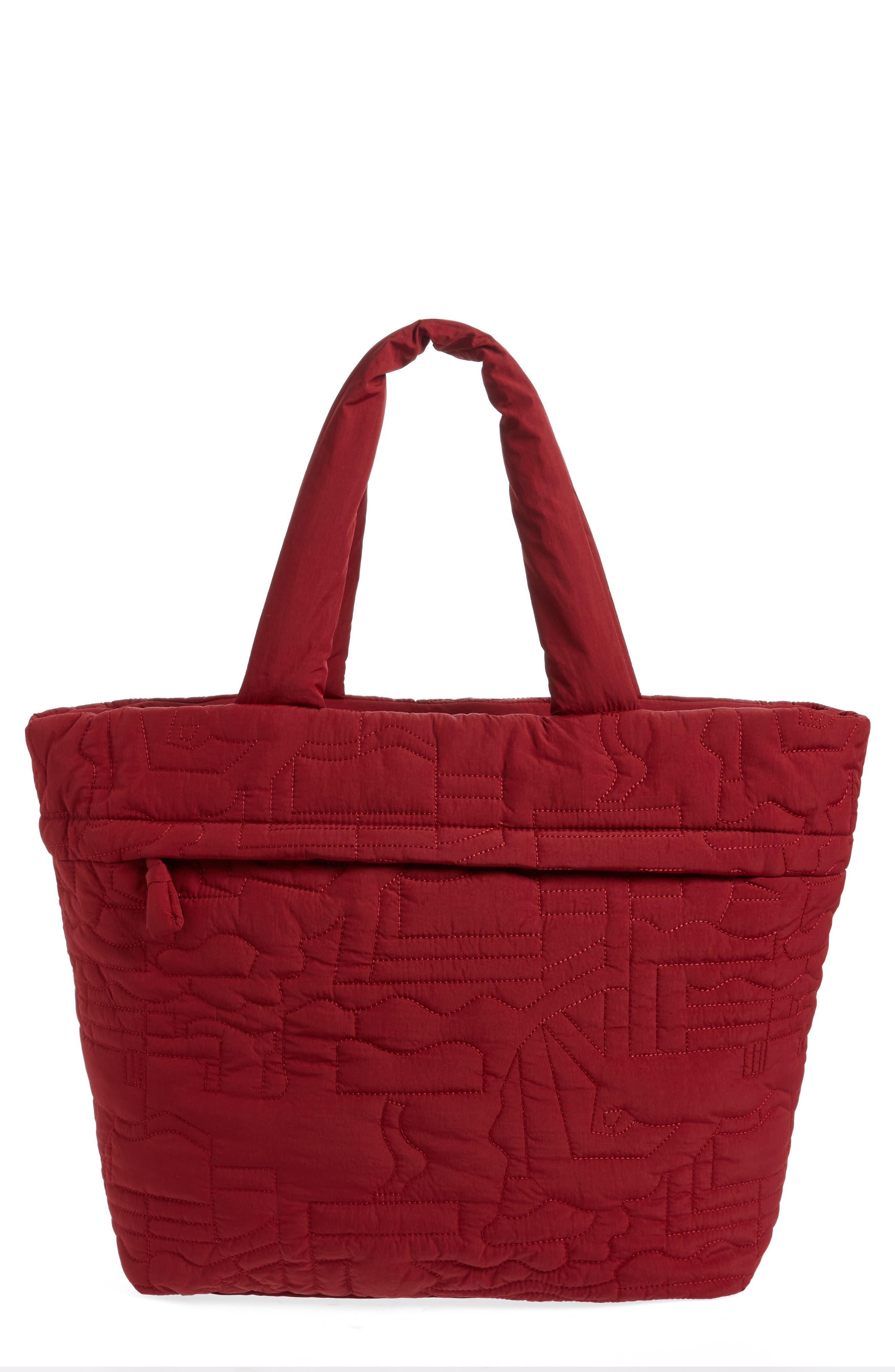 TOPSHOP Nyla Quilted Tote Bag in Red | Lyst