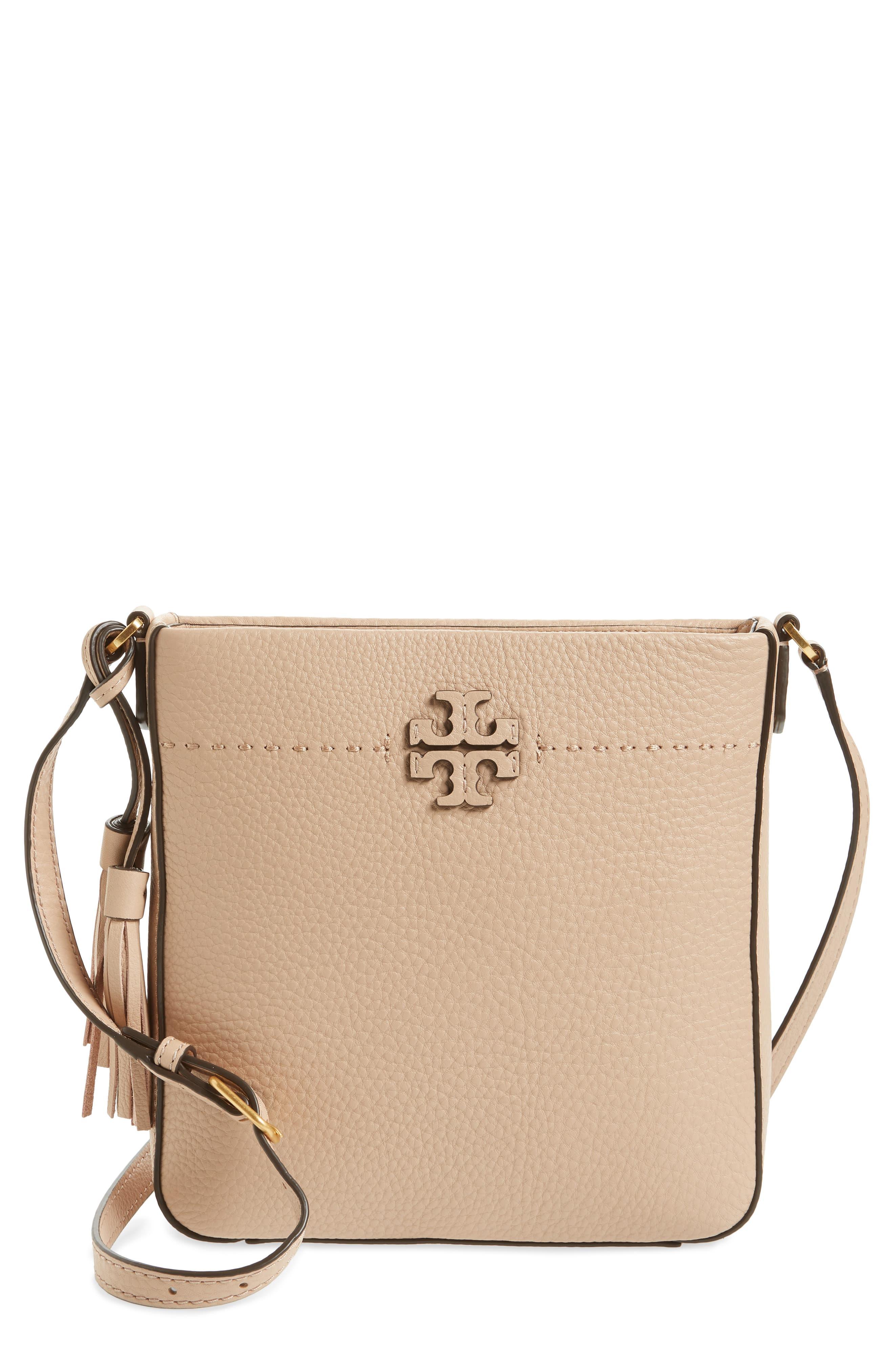 Tory Burch Mcgraw Leather Crossbody Tote in Red - Lyst