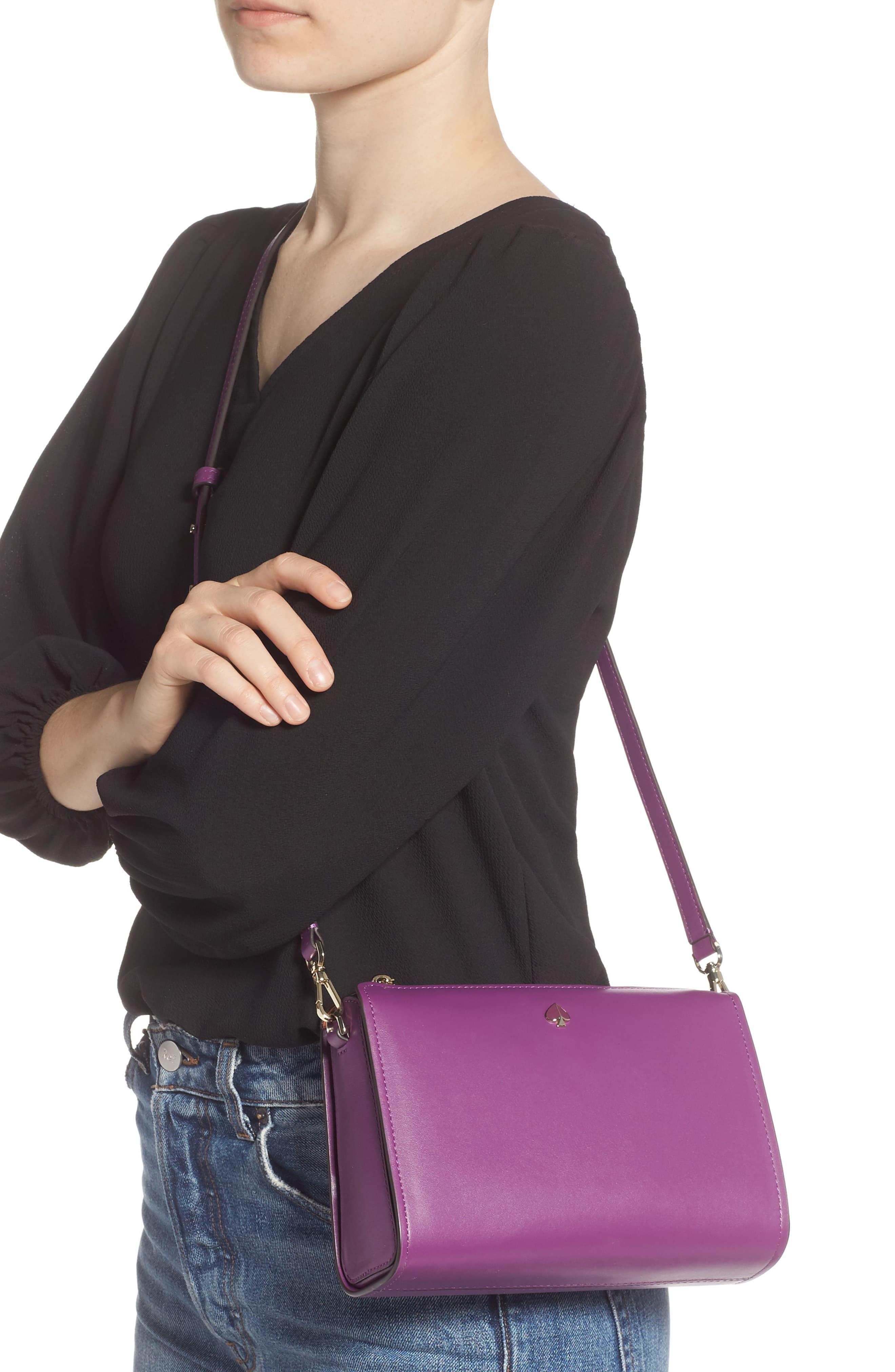 Kate Spade Medium Andi Leather Shoulder Bag Purple Lyst