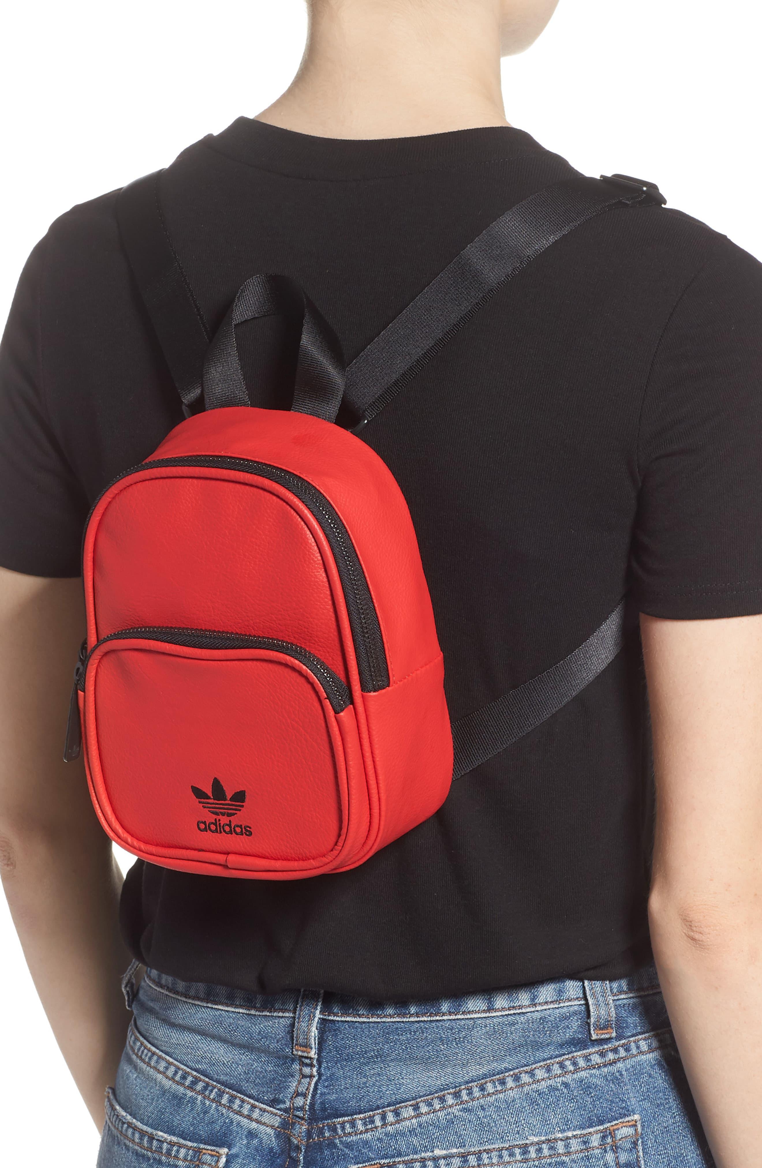 adidas faux leather mini backpack