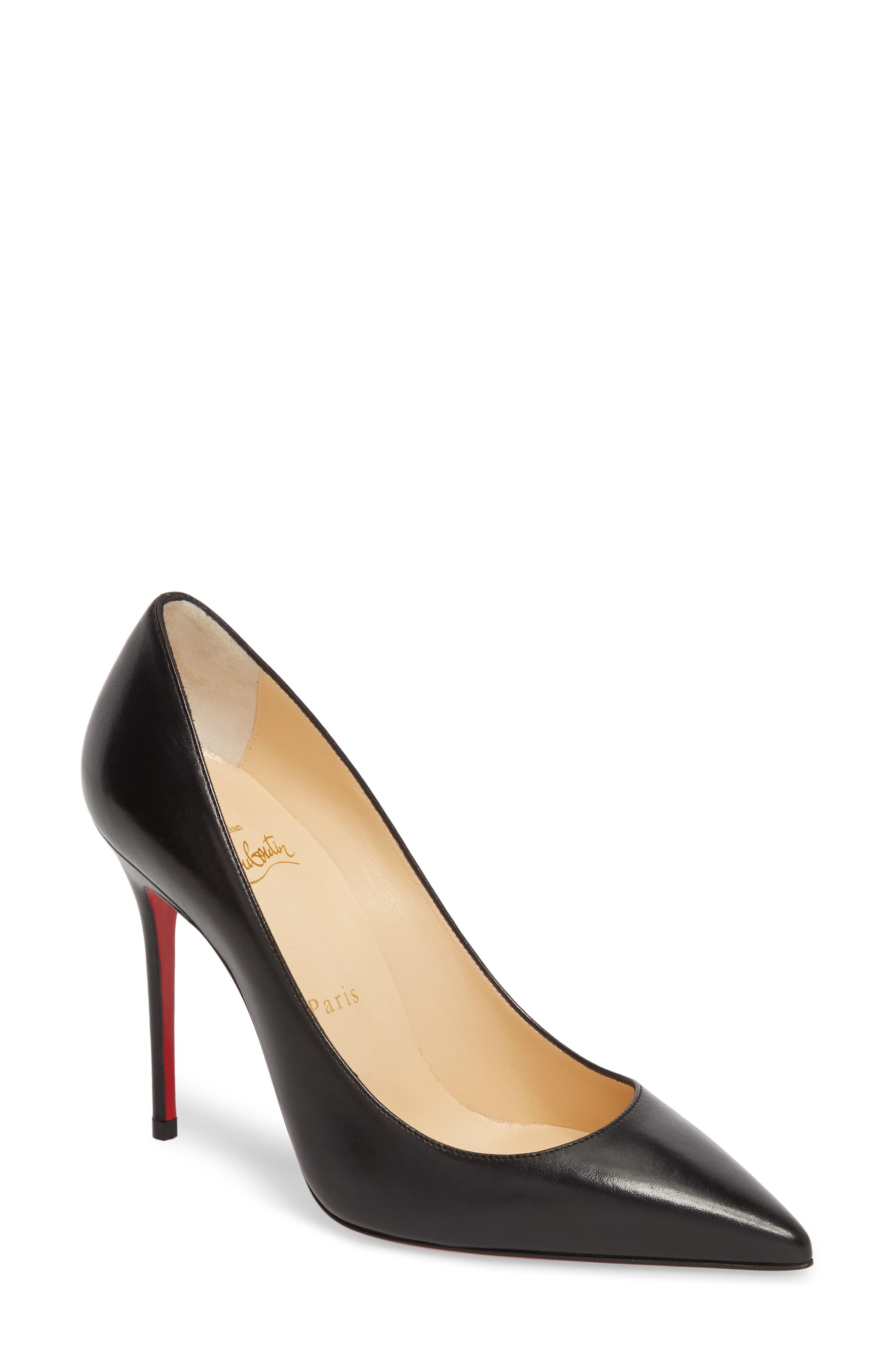 Christian Louboutin Décolleté 554 Pointy Toe Pump in Black - Lyst