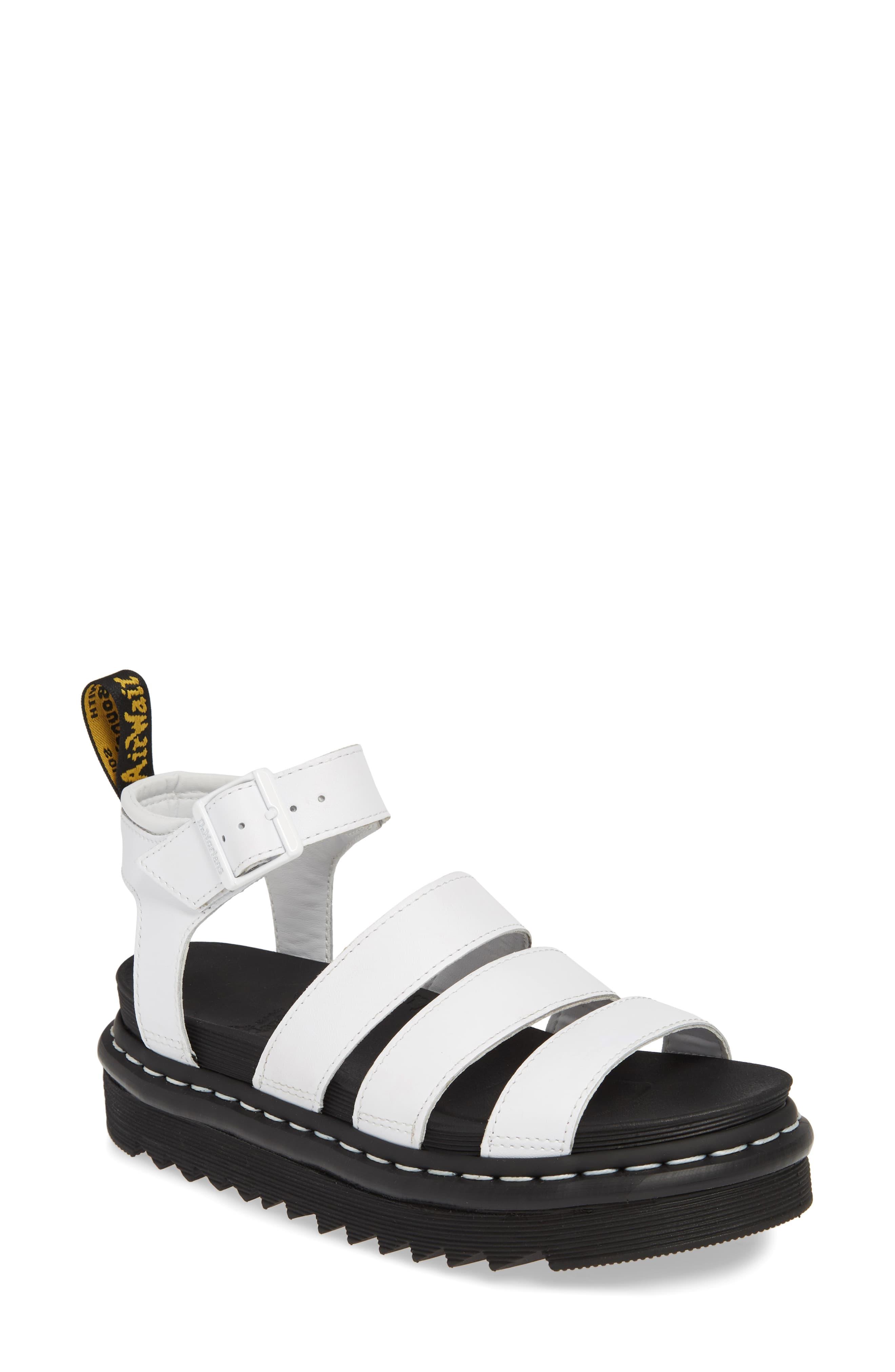 dr martens blaire sandals white