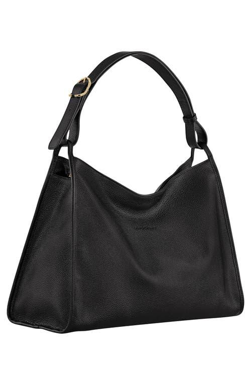 ロンシャン Le Foulonne レザー肩掛けHobo Bag Mトートバッグ Longchamp Le Foulonné Oversize Leather Hobo in Black | Lyst