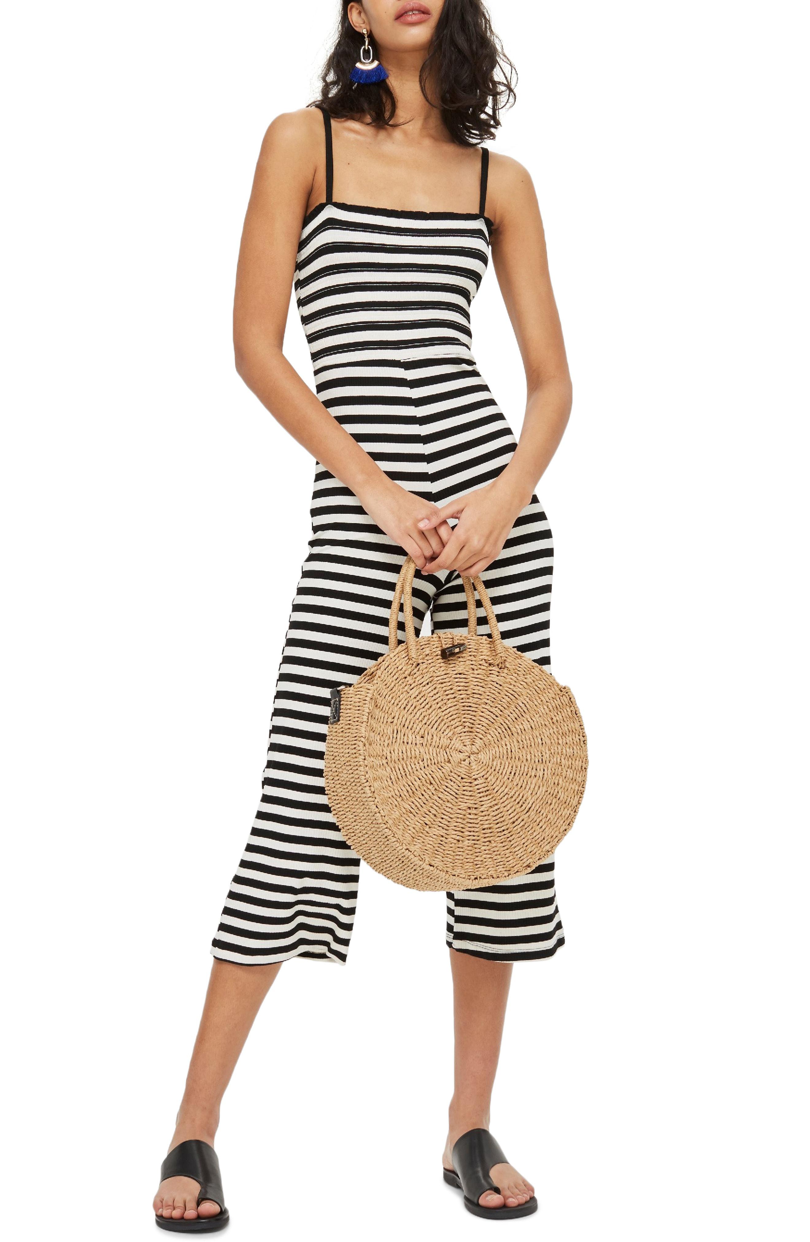 shirred top jumpsuit