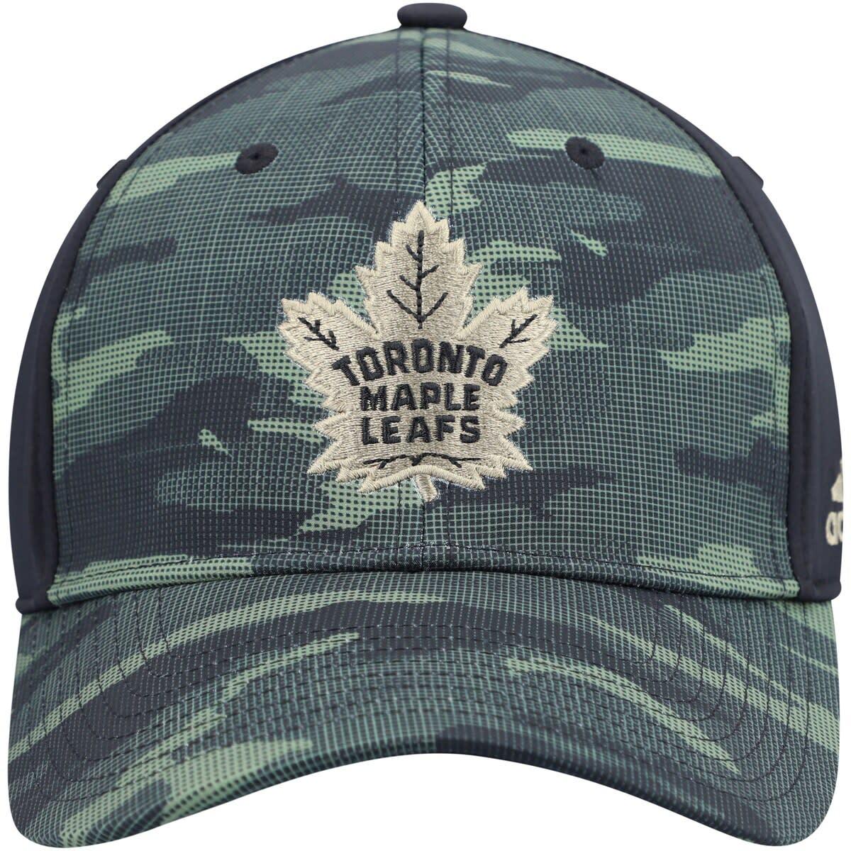 Toronto Maple Leafs adidas Team Classics Striped Cuffed Knit Hat with Pom -  Blue