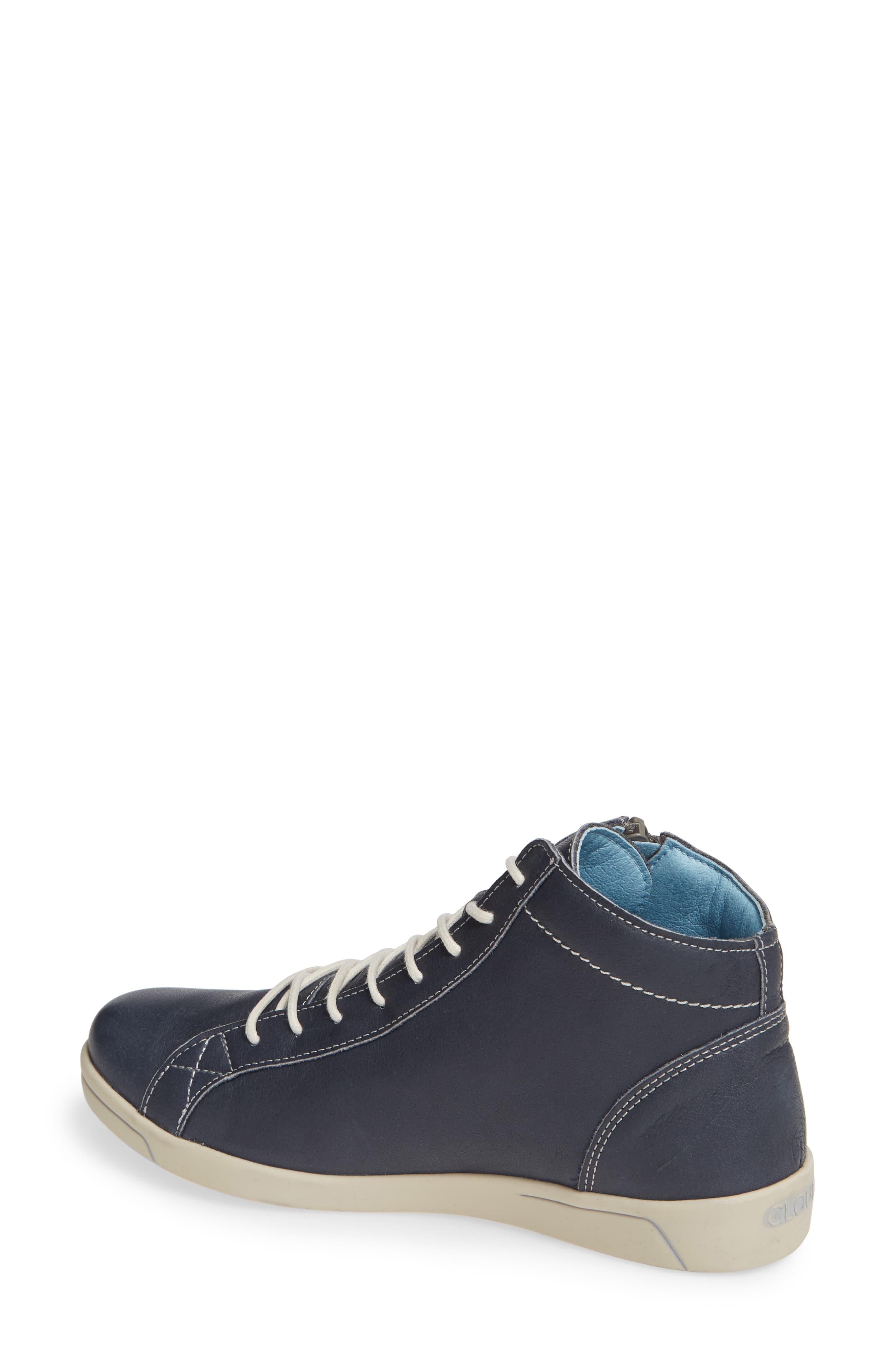 Cloud Aika High Top Sneaker in Blue Brushed Leather (Blue) - Save 15% ...