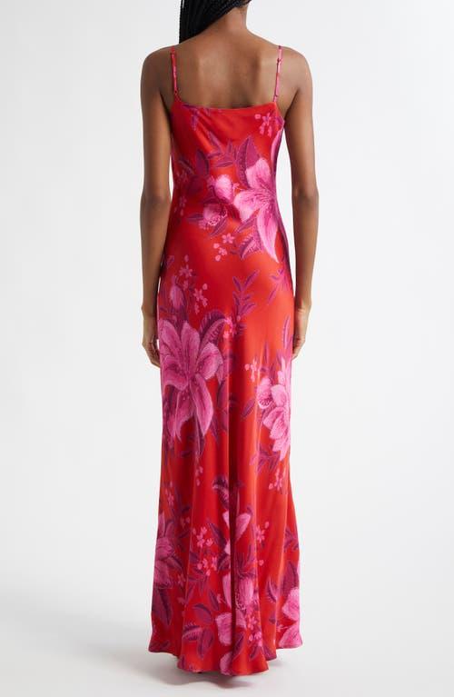 chinese dress ladies Isla Floral Petal Long Slip Dress