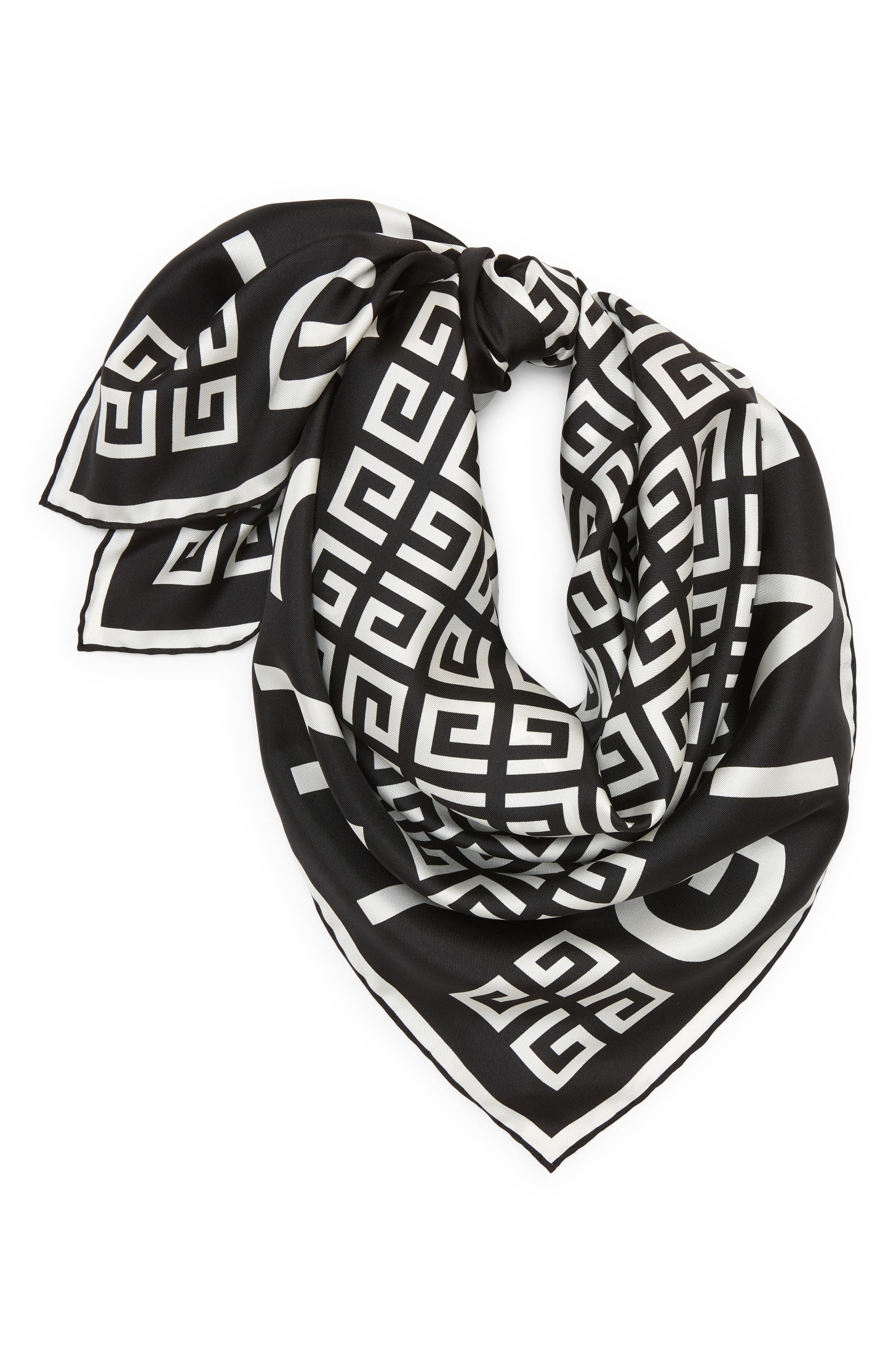Givenchy 4g Logo Silk Scarf in Black Lyst