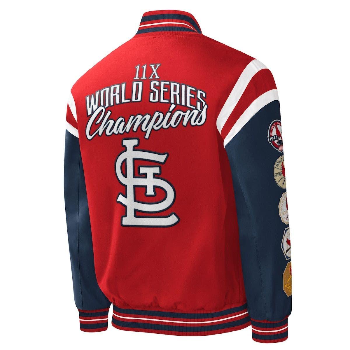 G-III Sports by Carl Banks St. Louis Cardinals Title Holder Full-snap  Varsity Jacket At Nordstrom in Red for Men