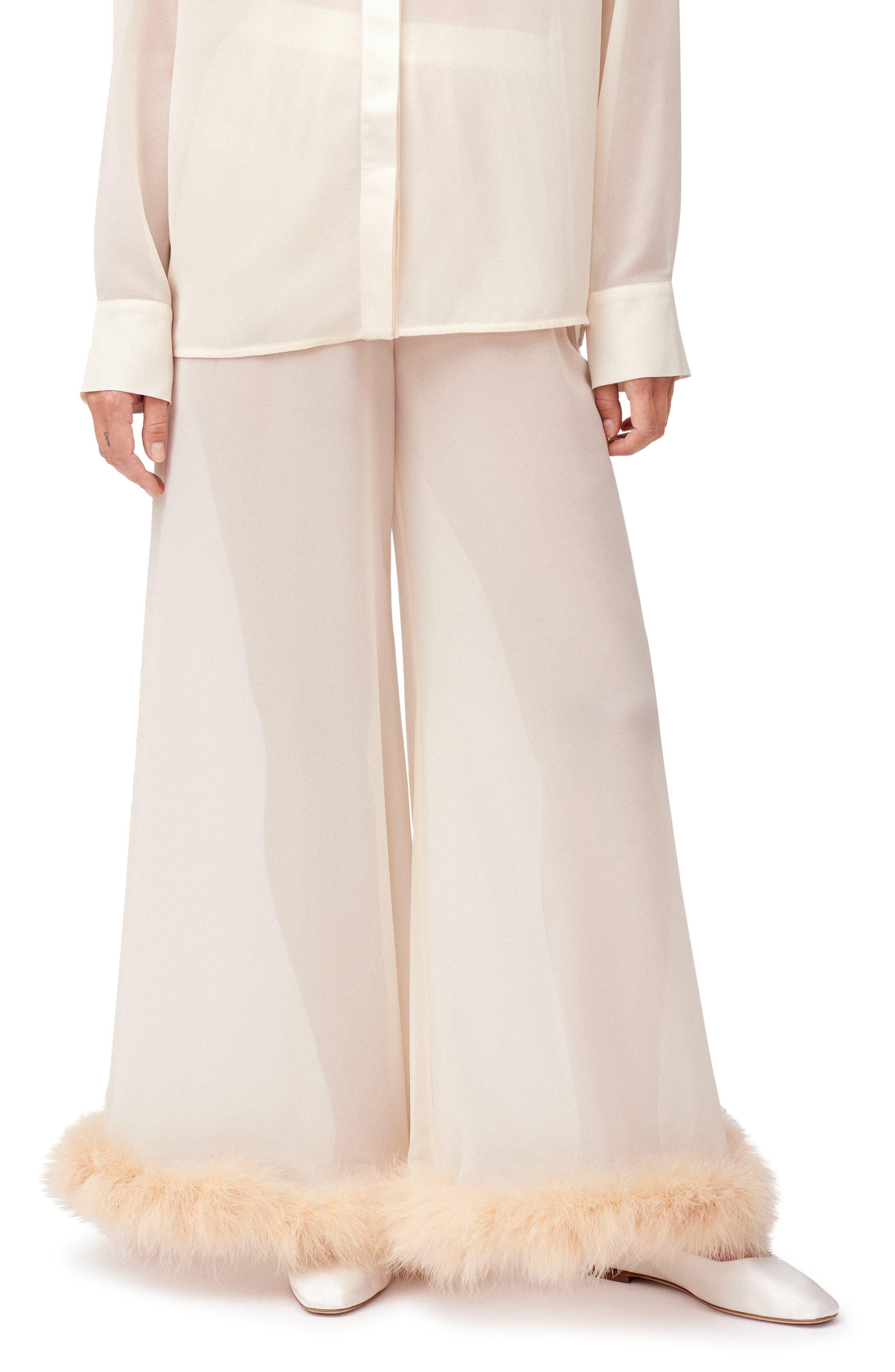 Sleeper Fluffy You Sheer Pajama Pants With Detachable Turkey Feather
