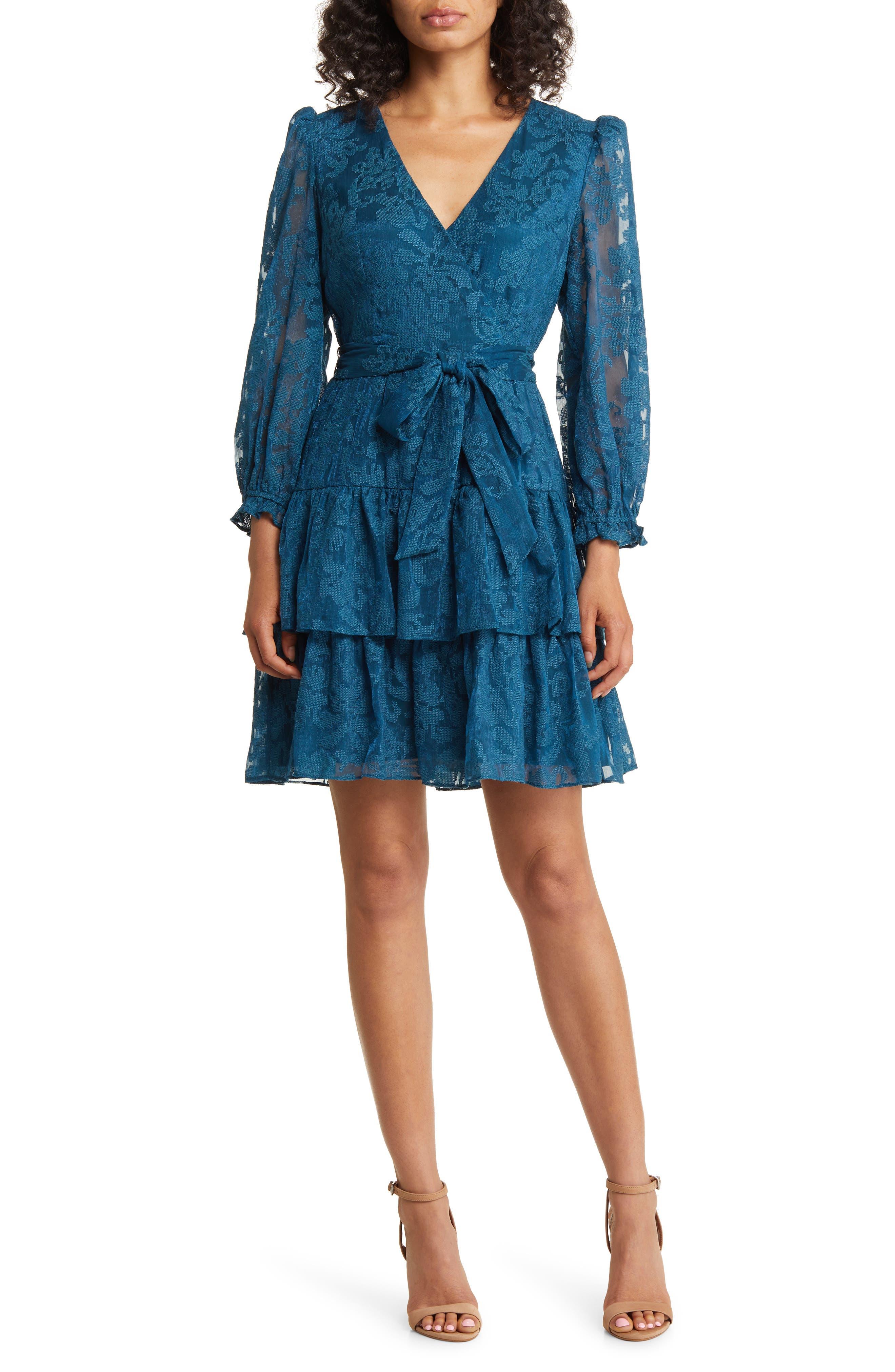 Eliza j tiered ruffle knit dress cheap