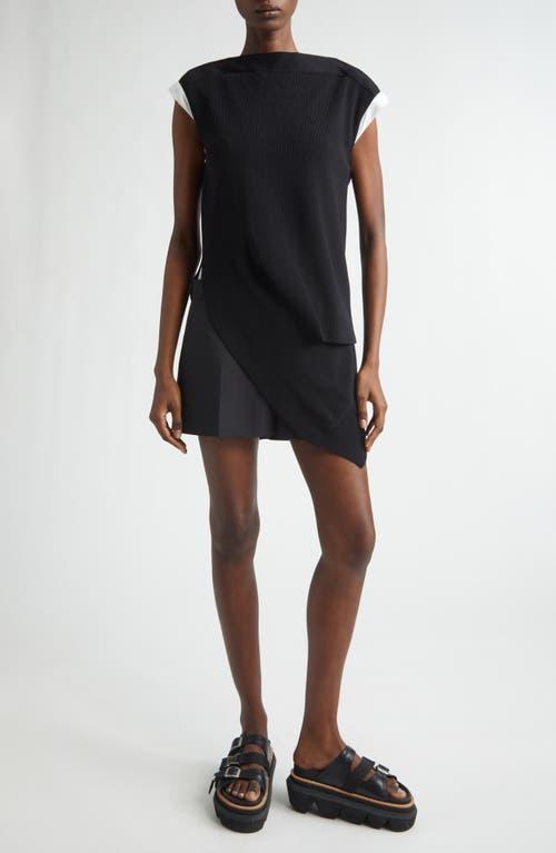 ワンピース sacai 26ss Suiting x Knit Dress Sacai Suiting X Knit Dress in Black | Lyst