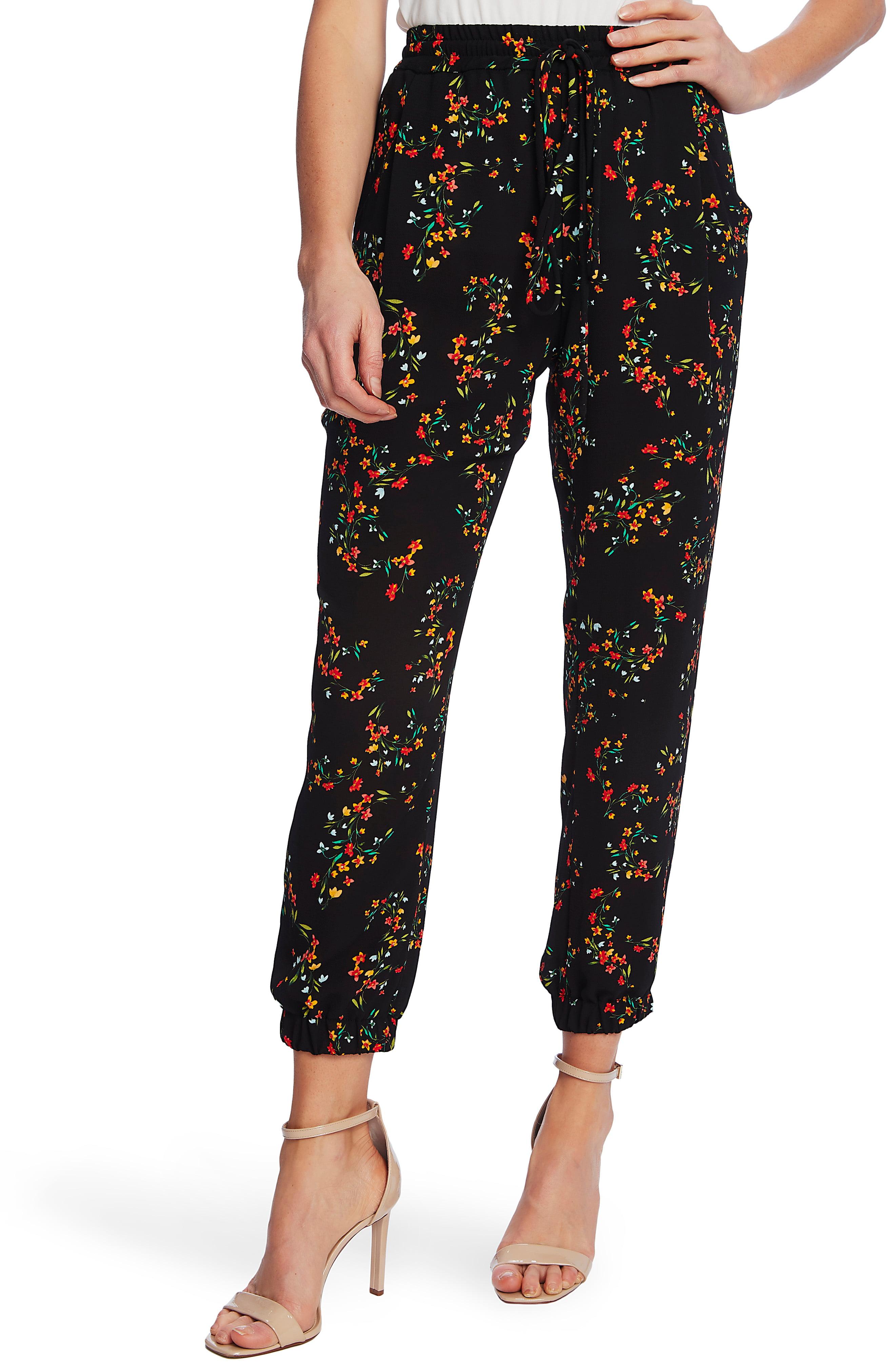 Cece Blustery Buds Jogger Pants in Black - Lyst
