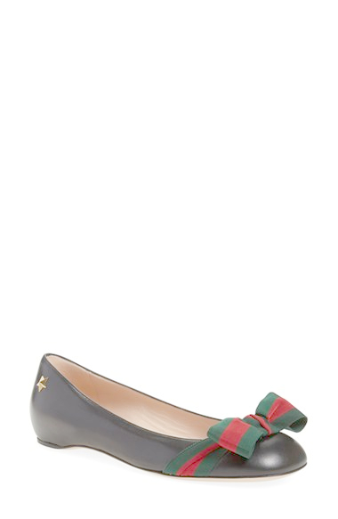 gucci bow ballet flats