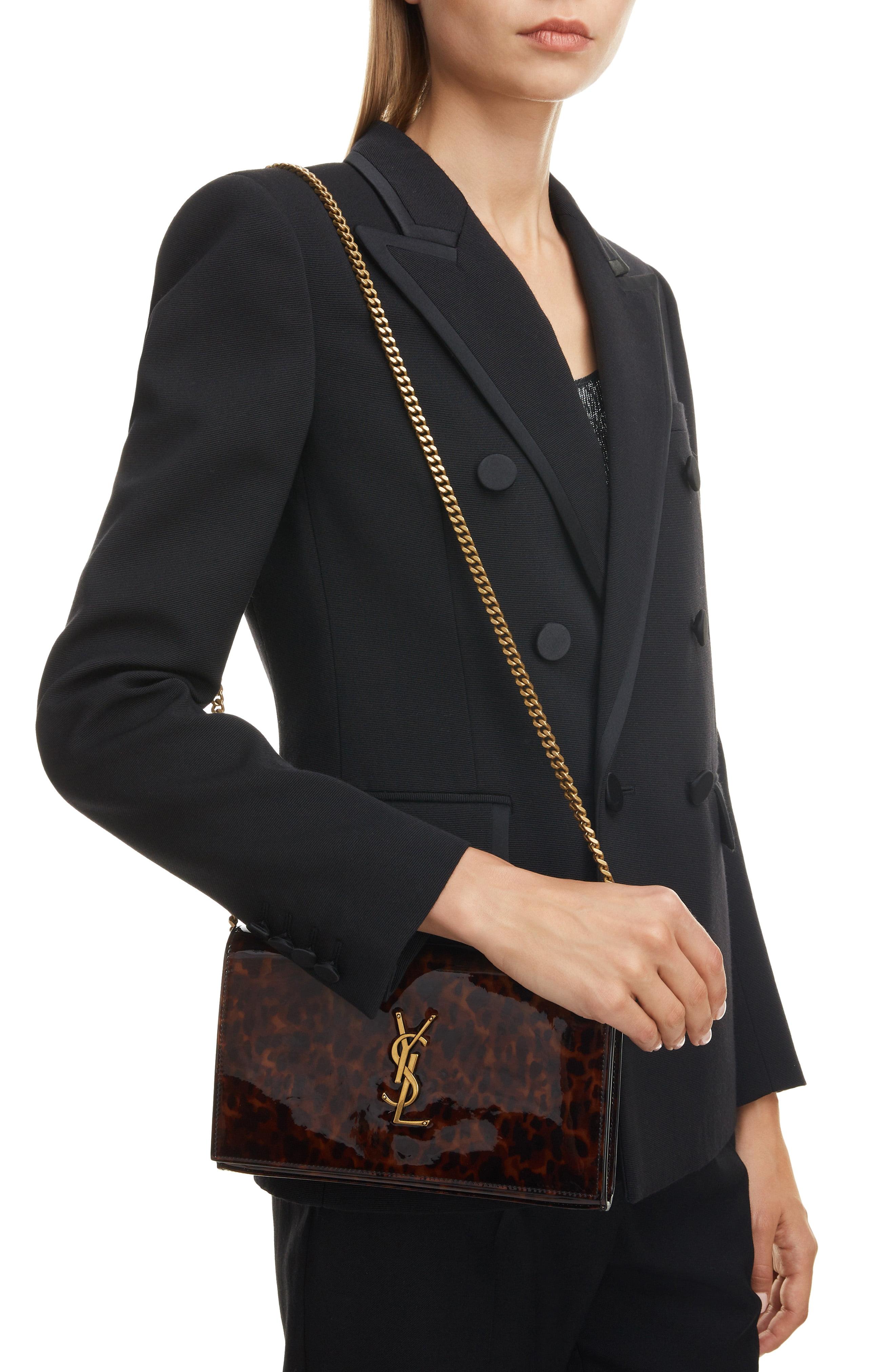 saint laurent large wallet on chain