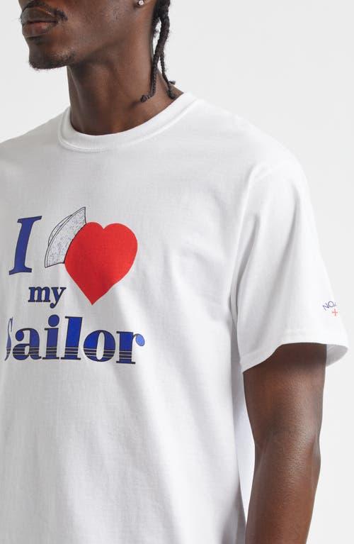 【Noah NYC】ホワイト 'I Love My Sailor' Tシャツ Noah I Love My Sailor Graphic T-Shirt in White for Men | Lyst