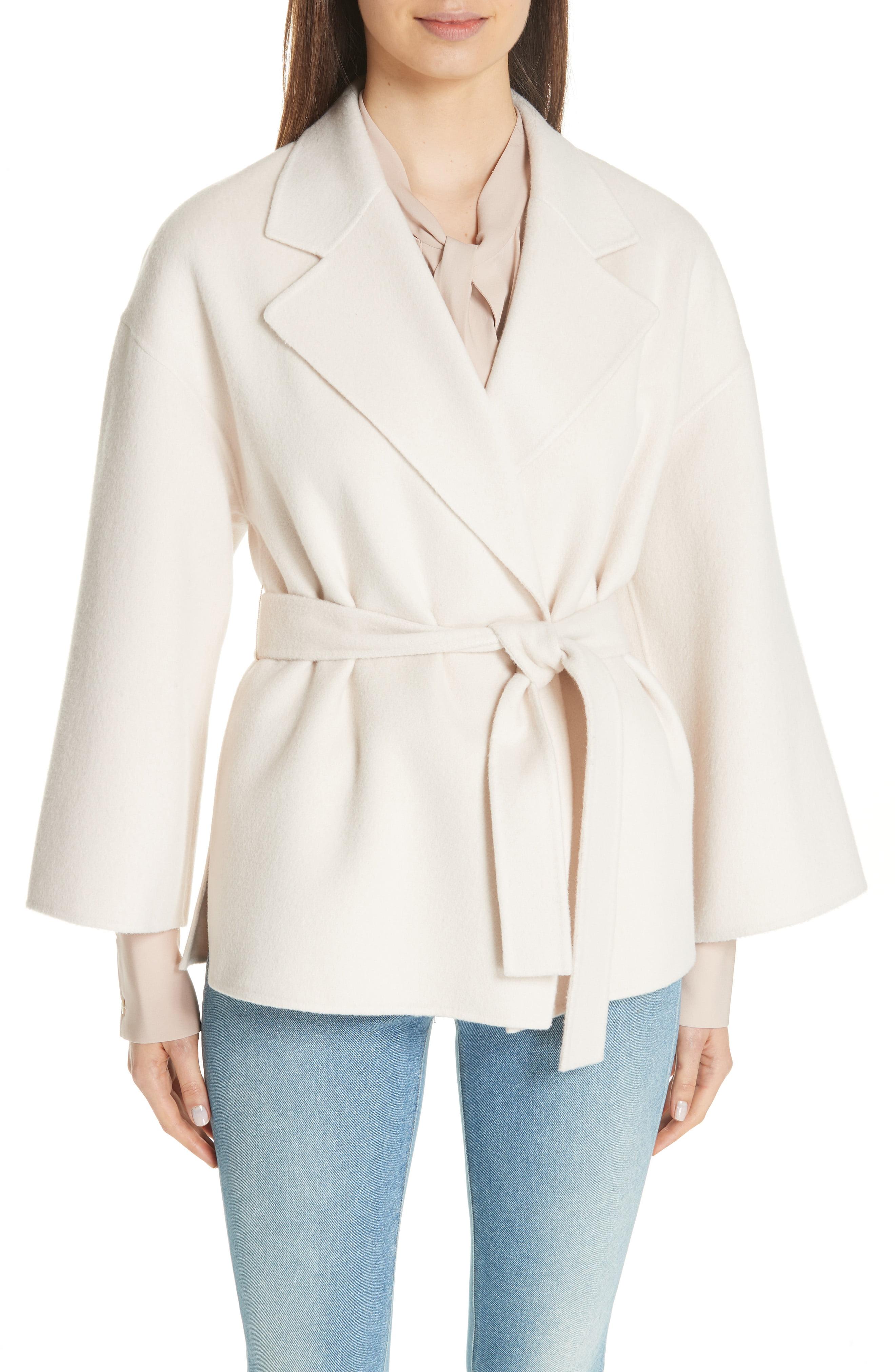 Theory Wool & Cashmere Belted Robe Jacket in Buttercream (Natural) Lyst