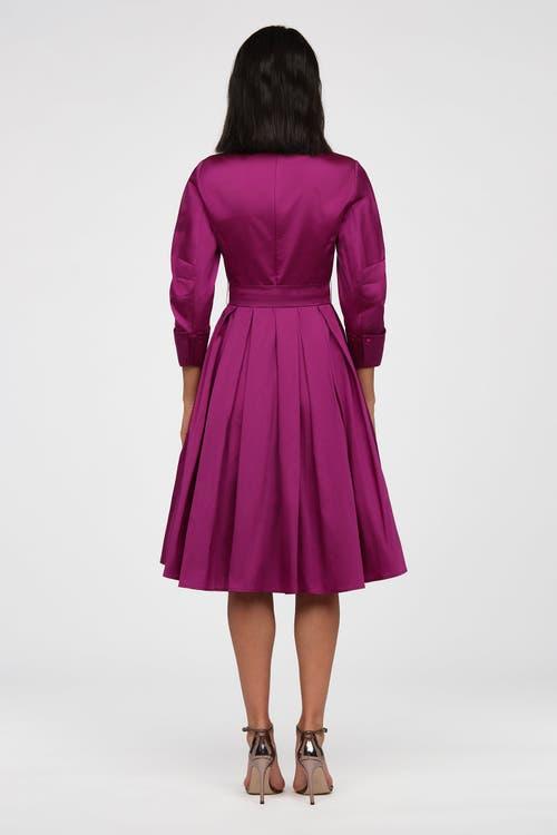 shirt dress purple Nasaya whispered elegance Linen "Purple"  Nasaya Modest Wear Button down front closure Purple Shirt Dress, Women Shirt