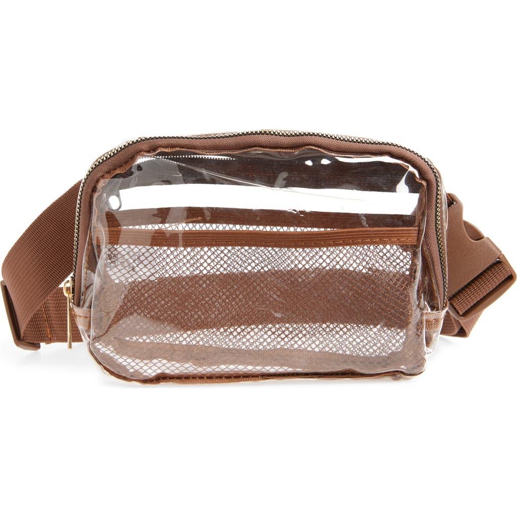 BP. Clear Stadium Belt Bag in Brown Lyst